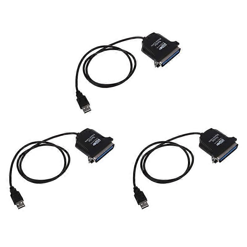 3X USB to Parallel 36 Pin Centronics Printer Adapter Cable
