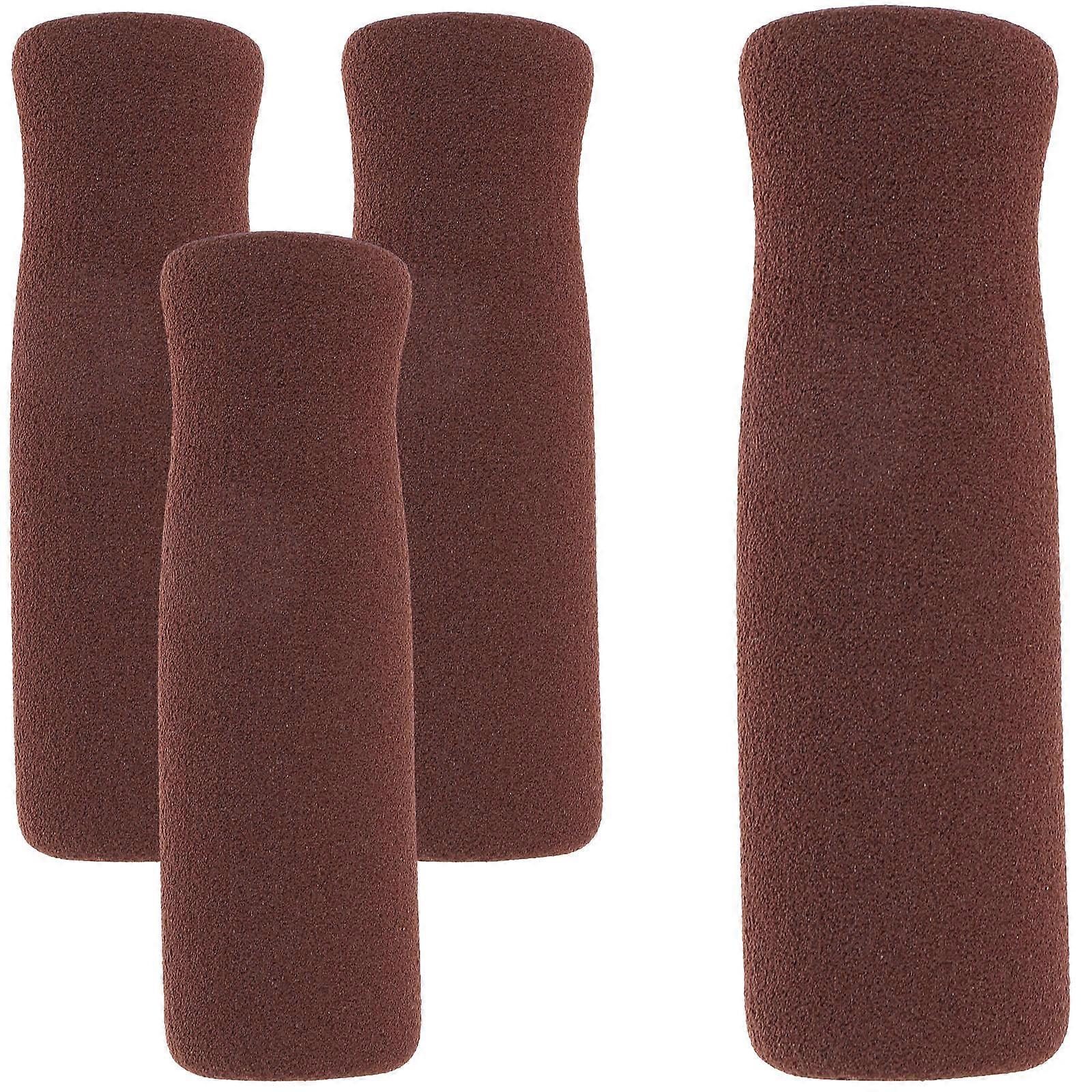 Walking Cane Handle Wraps Elderly Chair Handle Grips Walking Cane Handle Light Brown Sponge Comfortable Grip 4Set