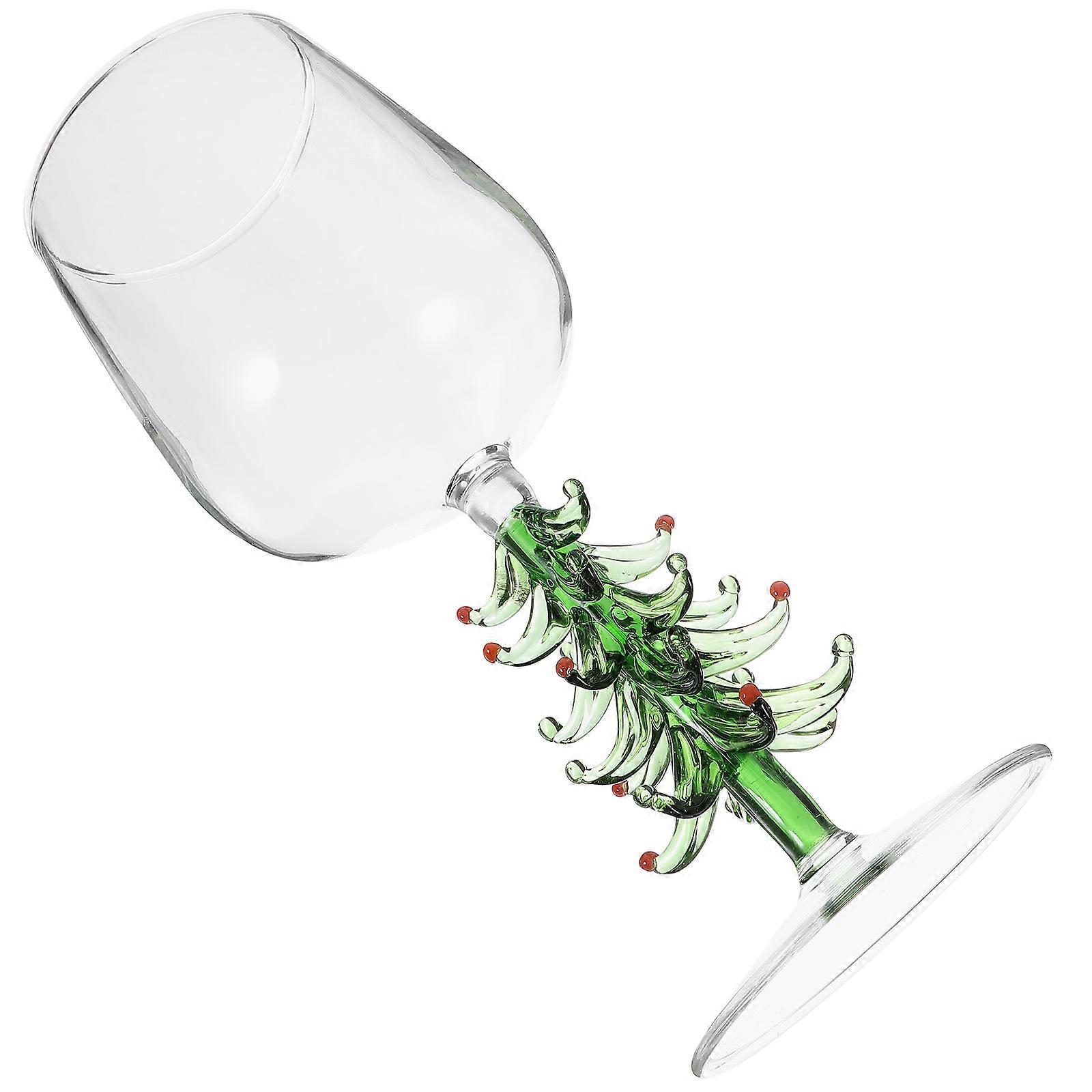 Wine Goblets Christmas Tree Stemware Easy to Clean For Adults 1Pcs