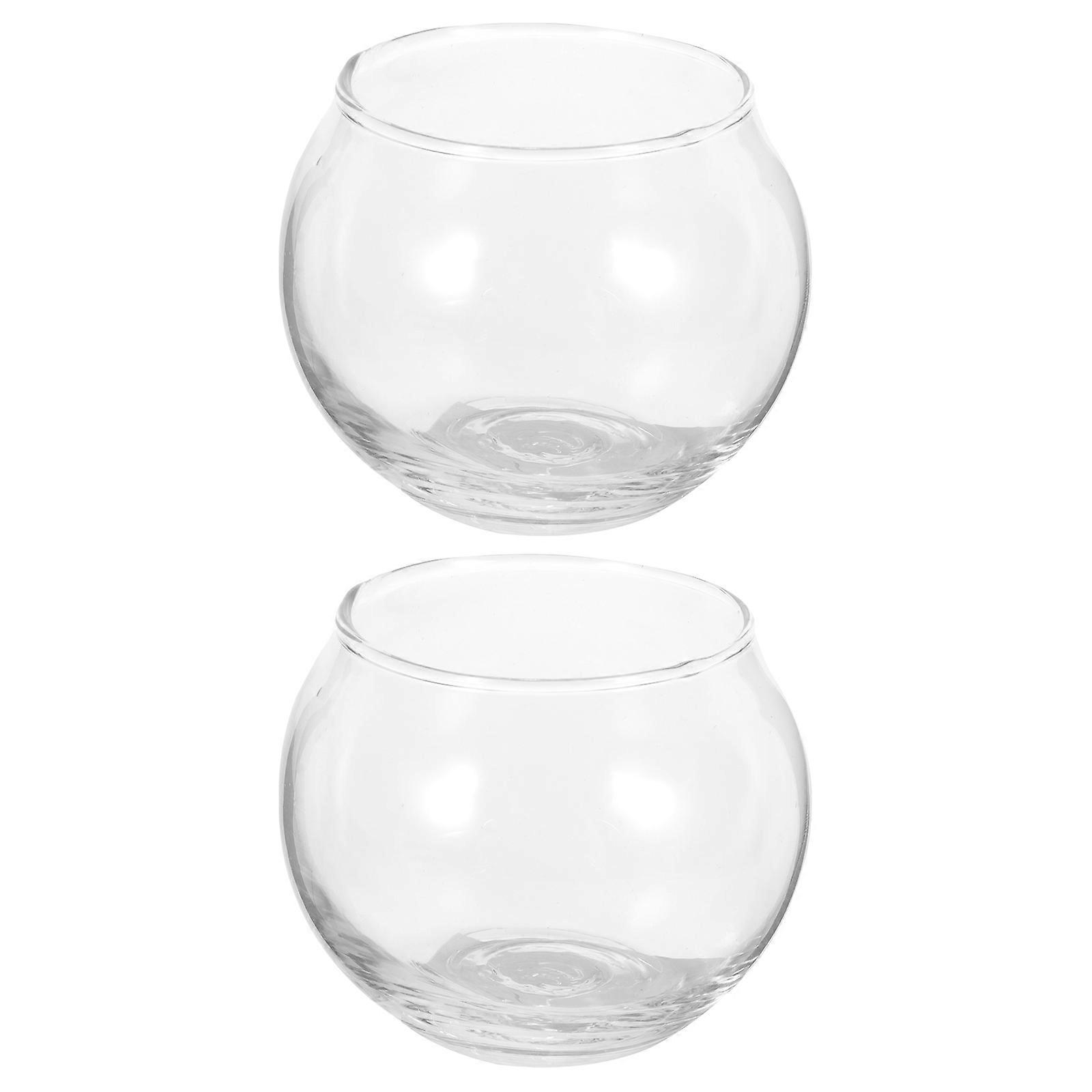 Glass Candle Cup Creative Tealight Candleholder for 4Pcs