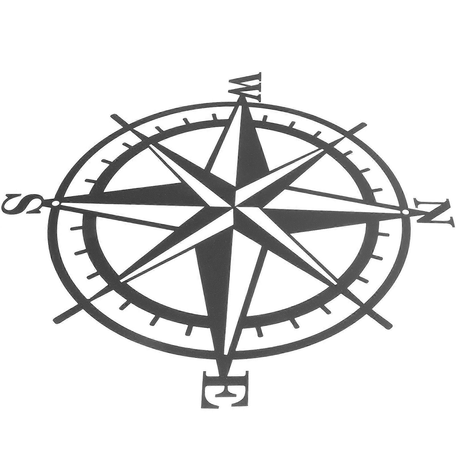 Compass Wall Decor Metal Compass Ornament for Decoration 5Pcs Set