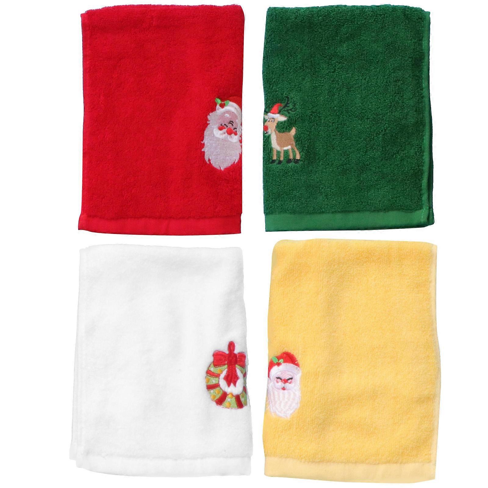 Decorative Towel 16Pcs Christmas Style Gift Towels Rectangular Comfortable Material Holiday Celebration