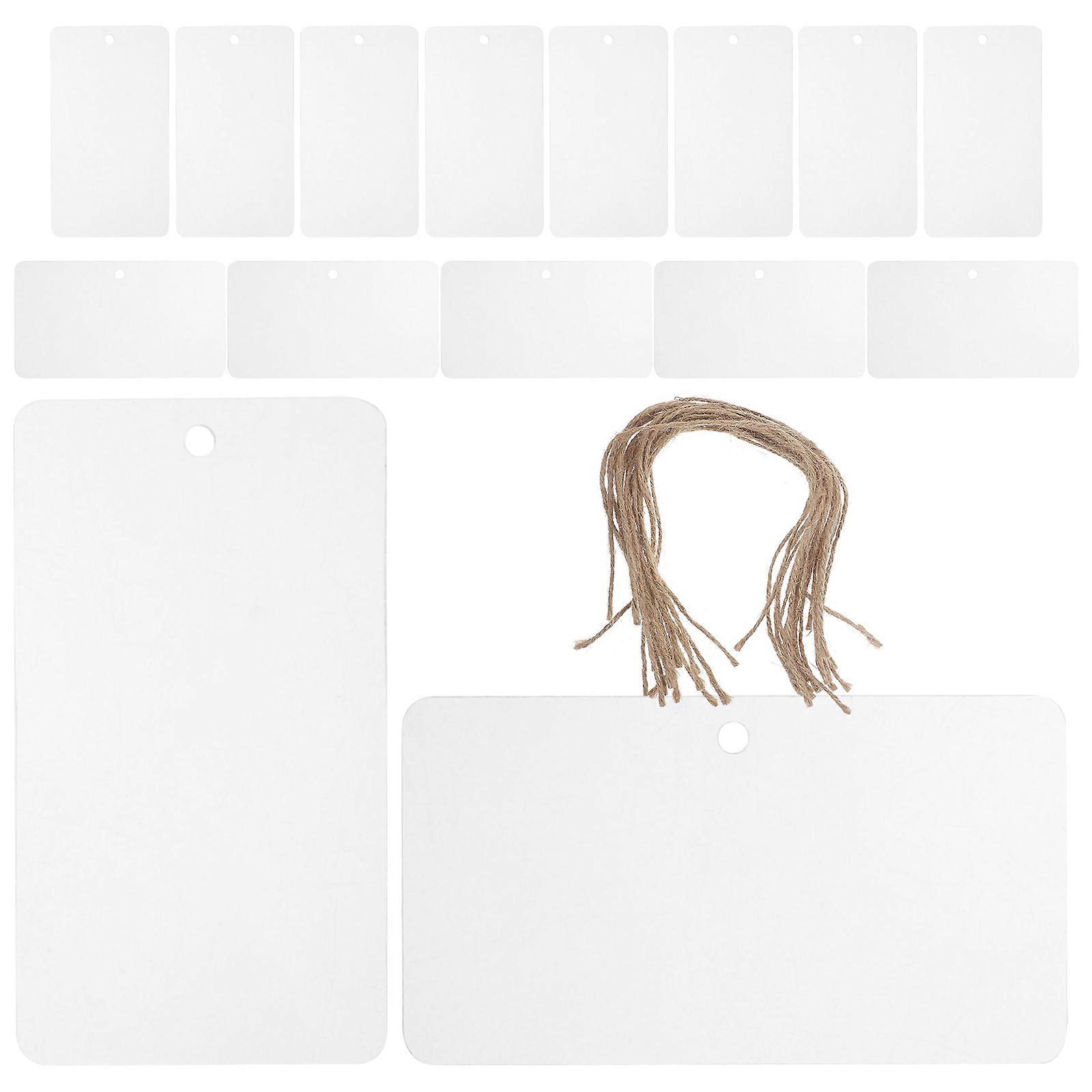 Acrylic Basket Labels for Hanging with Rope for Organization 100Sets