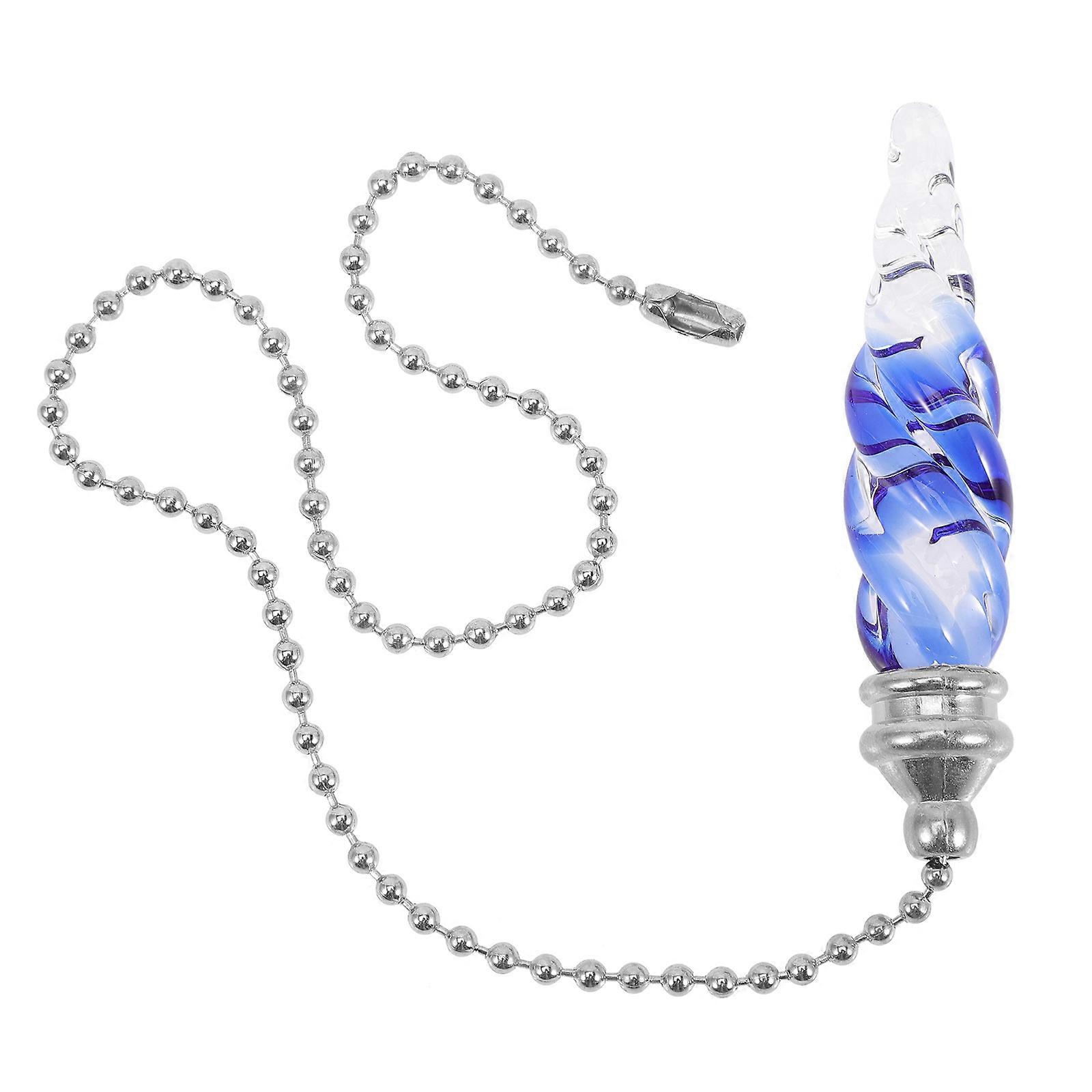 Blue Ceiling Fan Pull Chain Extender for Light and Fan 2Pcs Kit