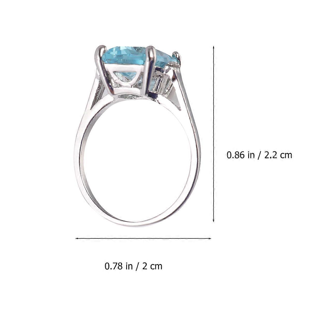 Vintage Ring Jewelry with Light Stone for Women Ideal for Engagements and Night Outings Utilizing Treated Gemstones 1Set