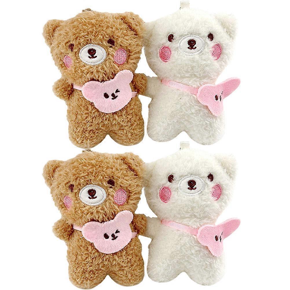 Bear Keychain Plush Keychains for Decoration 4Pcs Kawaii Backpack Charms