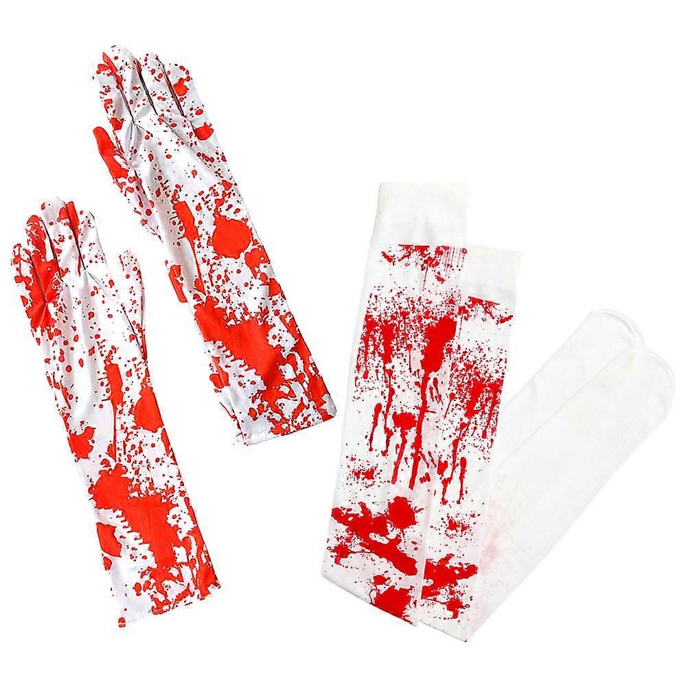 Cosplay Event Gloves Socks Costume Accessories for Adults Murderer Look Assorted Color 4Pcs