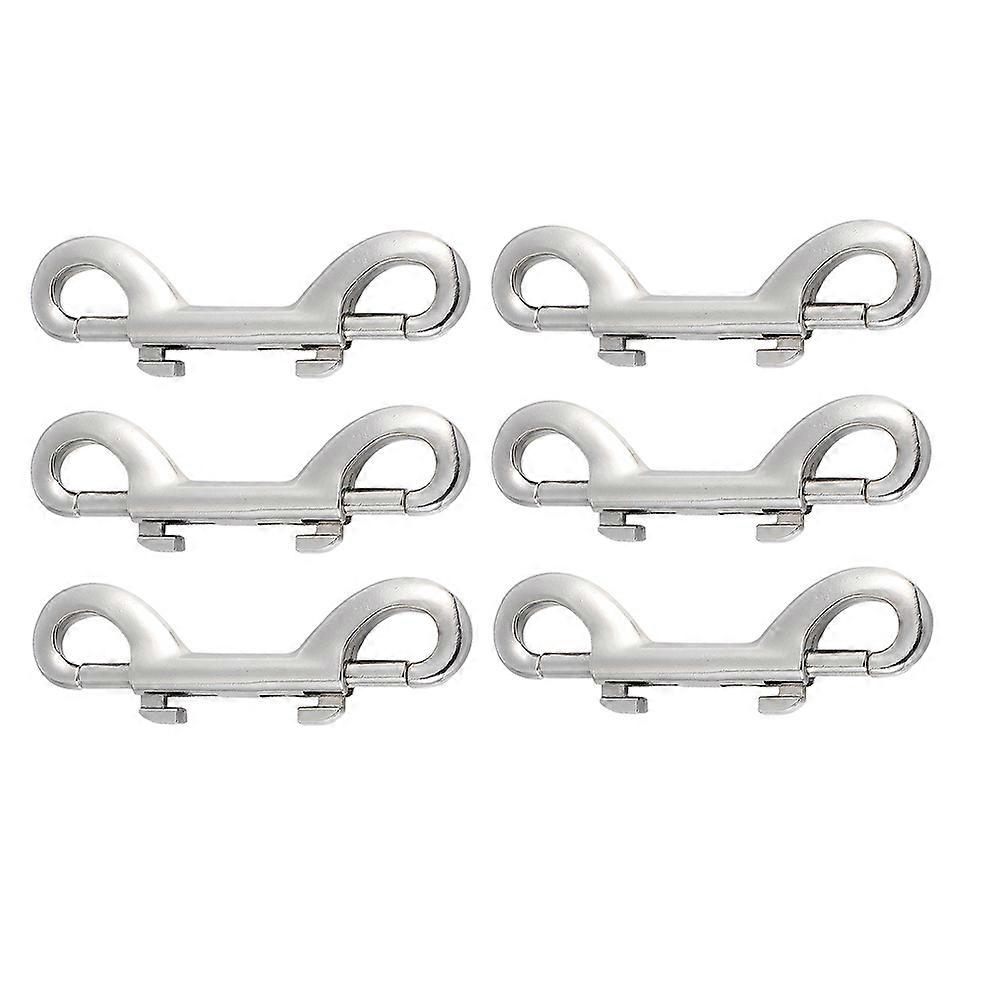 30 Pcs Double Ended Bolt Snap Hooks For Backpack And Ropes Fastening Silver Accessories