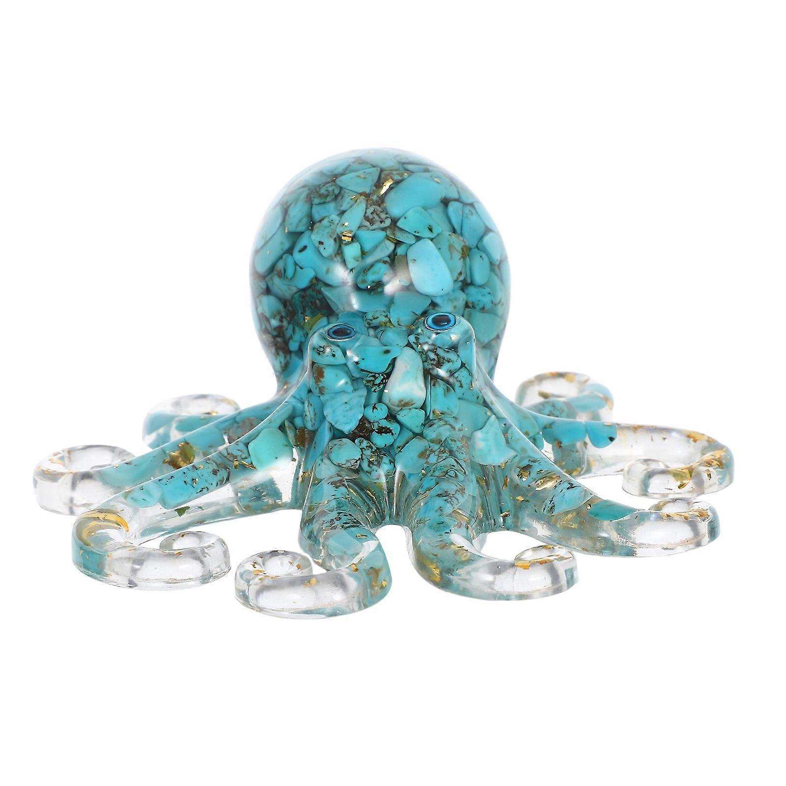 Three Dimensional Octopus Figurine Unique Design Indoor Decoration Office Decor 1Pcs