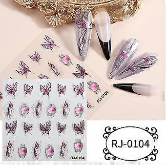 5D Soft Glue Decals Nail Art Stickers - Embossed Flash Semi-transparent Star and Moon Design, Trendy Nail Decor, 60x60mm