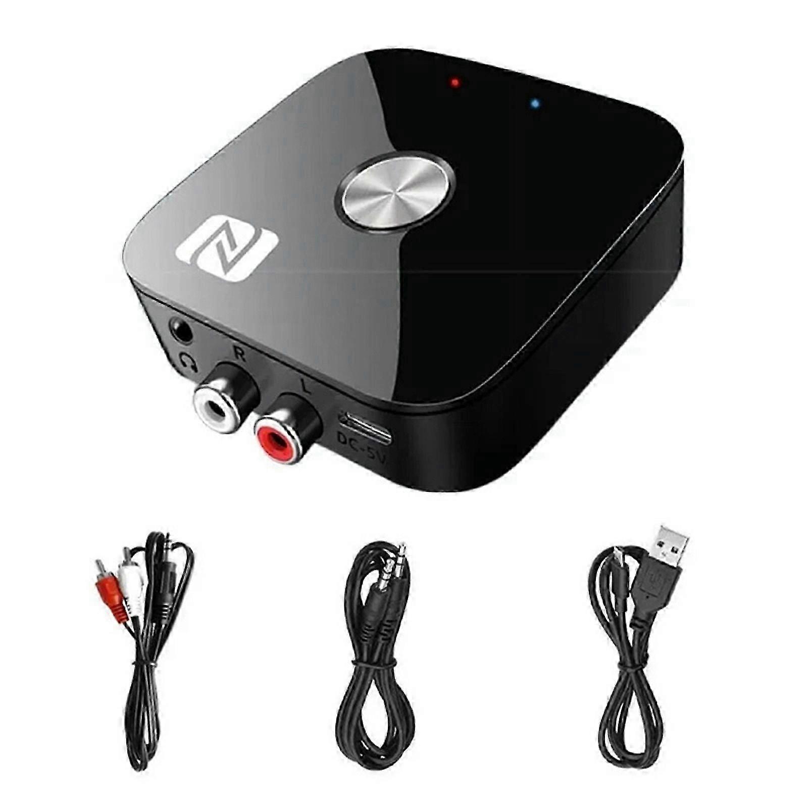 Bluetooth 5.3 Audio Receiver NFC 3.5mm AUX Bluetooth Adapter for Stereo Receiver