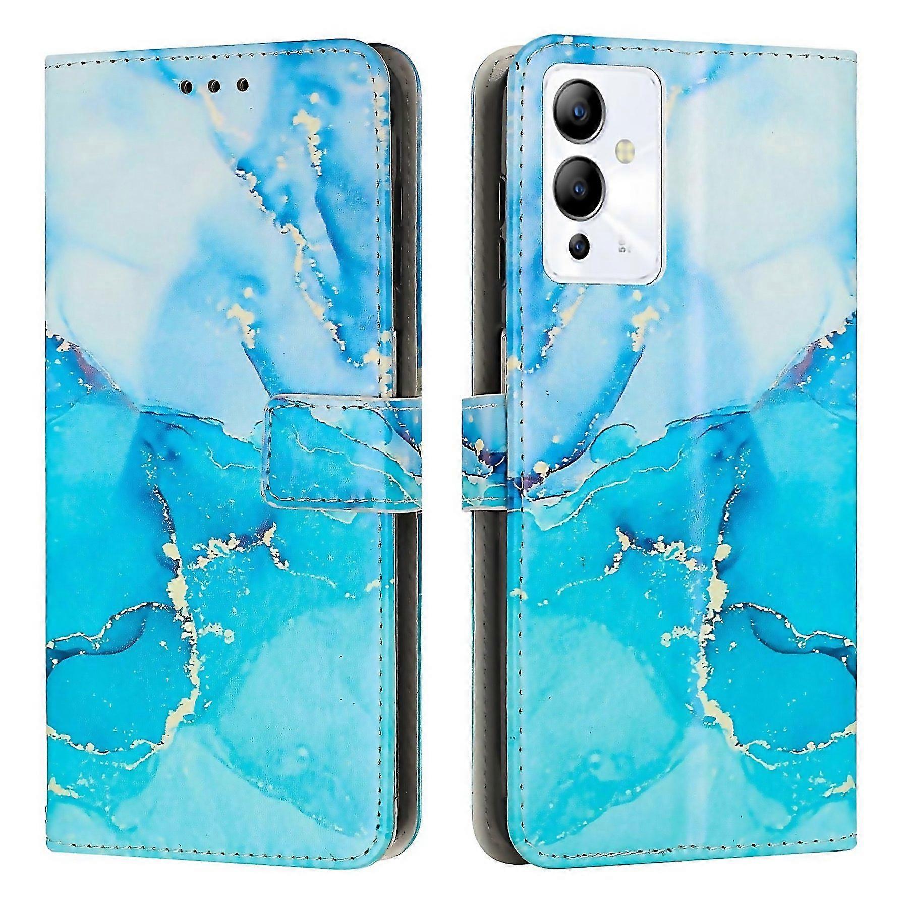 For Infinix Note 12i Painted Marble Pattern Leather Phone