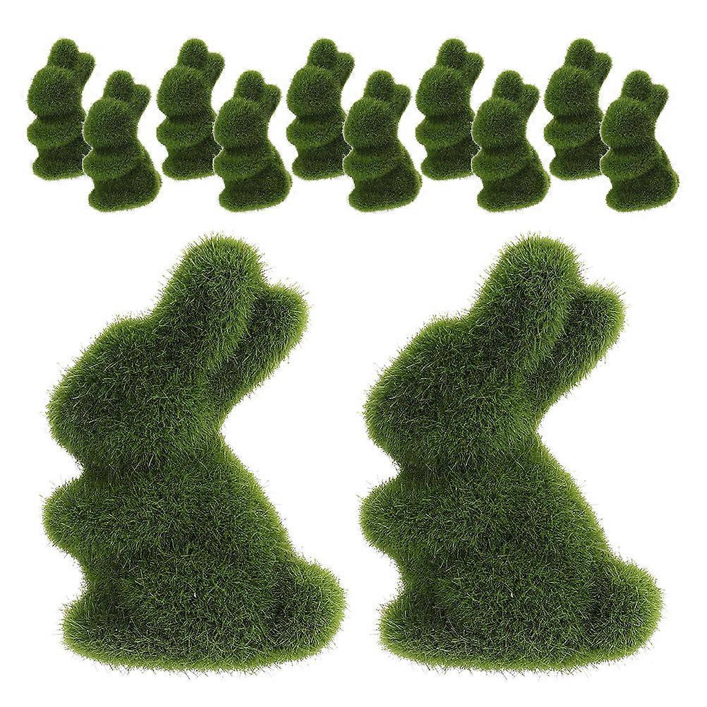 Easter Rabbit Model Ornament Set with 12Pcs for Holiday Decoration