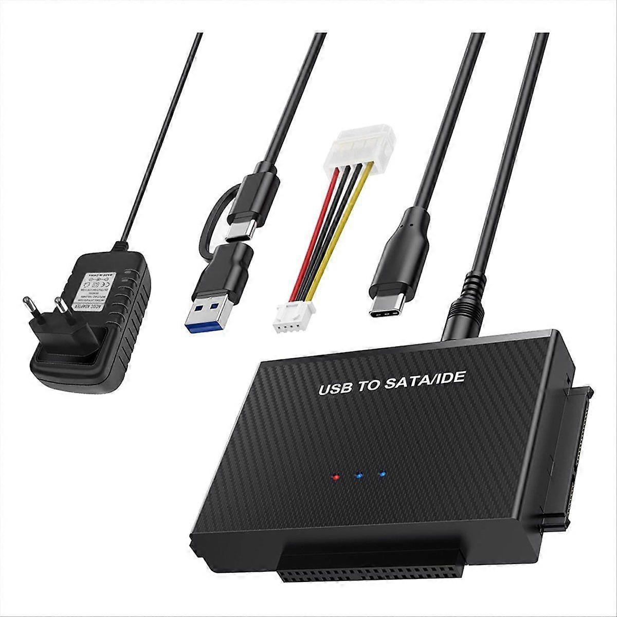 SATA adapter USB 3.2 and IDE adapter, EU Plug