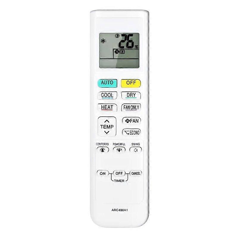 Replace AC ARC480A1 Remote Control for Air Conditioner ARC480A2 A3 A4 A6