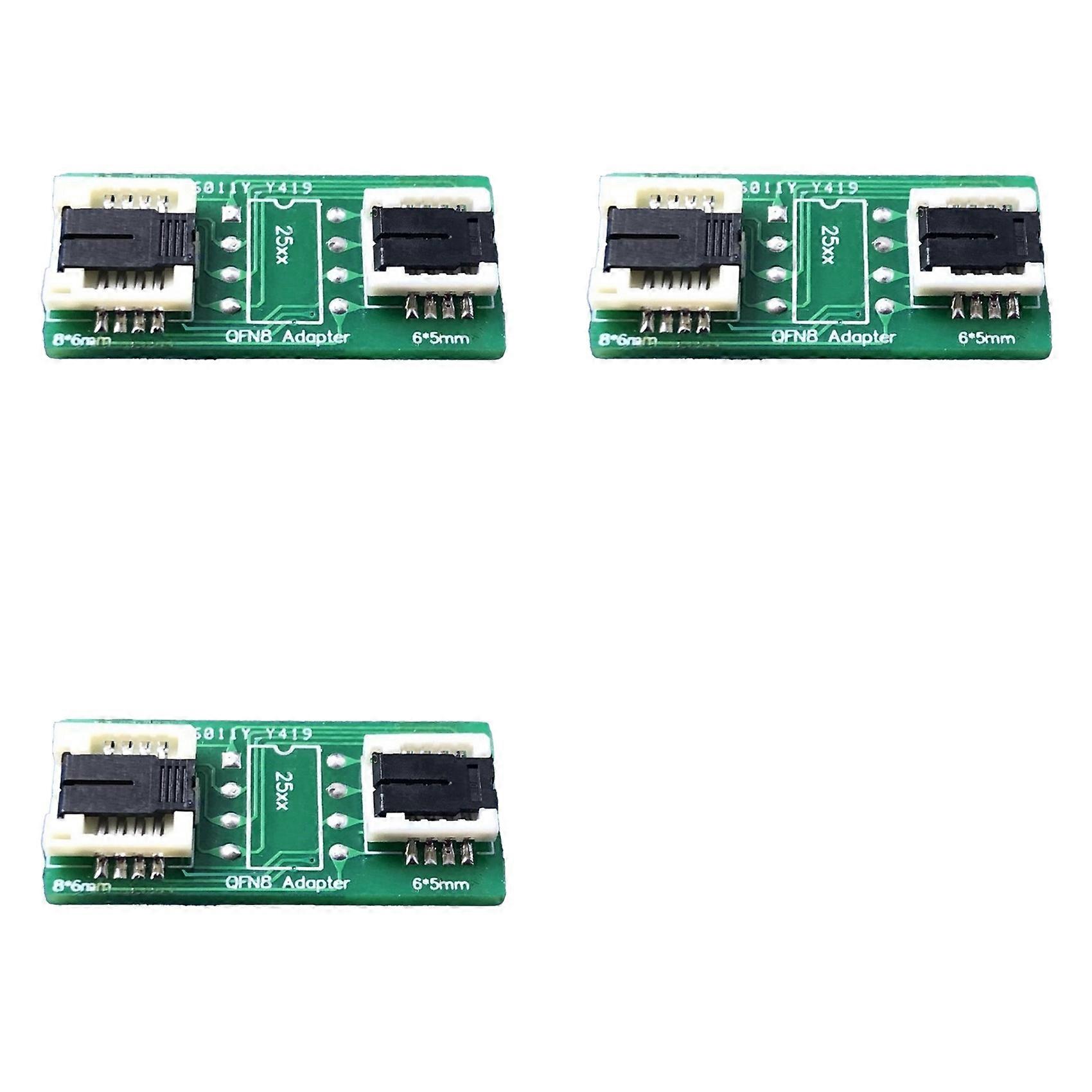 3X QFN8 /WSON8/MLF8/MLP8/DFN8 to DIP8 Two-in-One Socket/Adapter for Both 6x5MM and 8x6MM Chips SMT BIOS Flash Socket