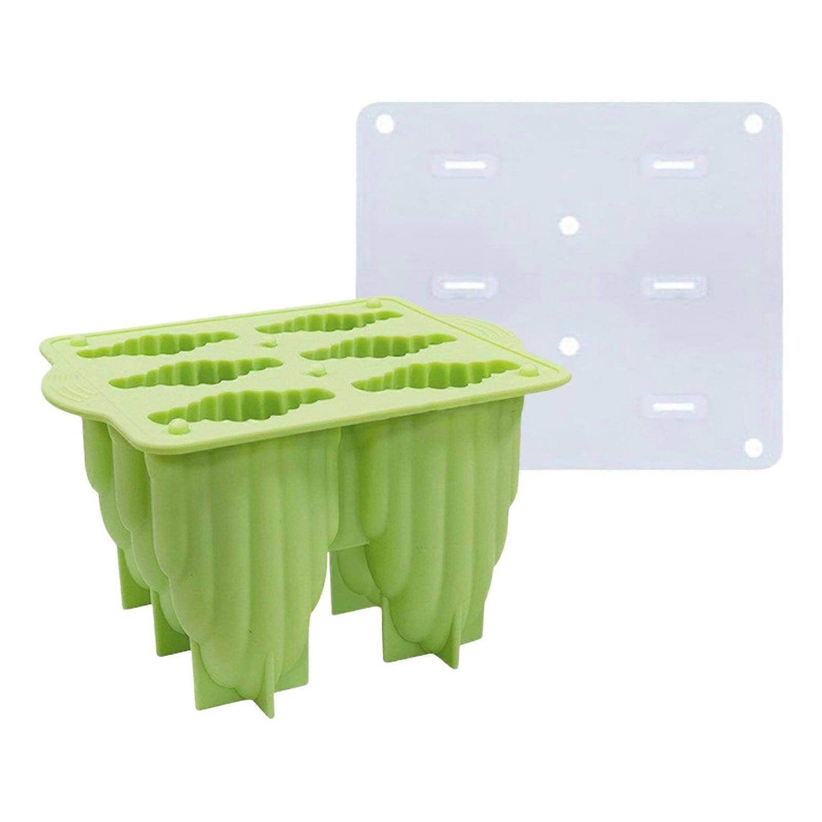 Silicone Popsicle Molds, 6-Cavity BPA-Free Ice Pop Mold with Reusable Sticks, Food Grade Compatible with Standard Freezers