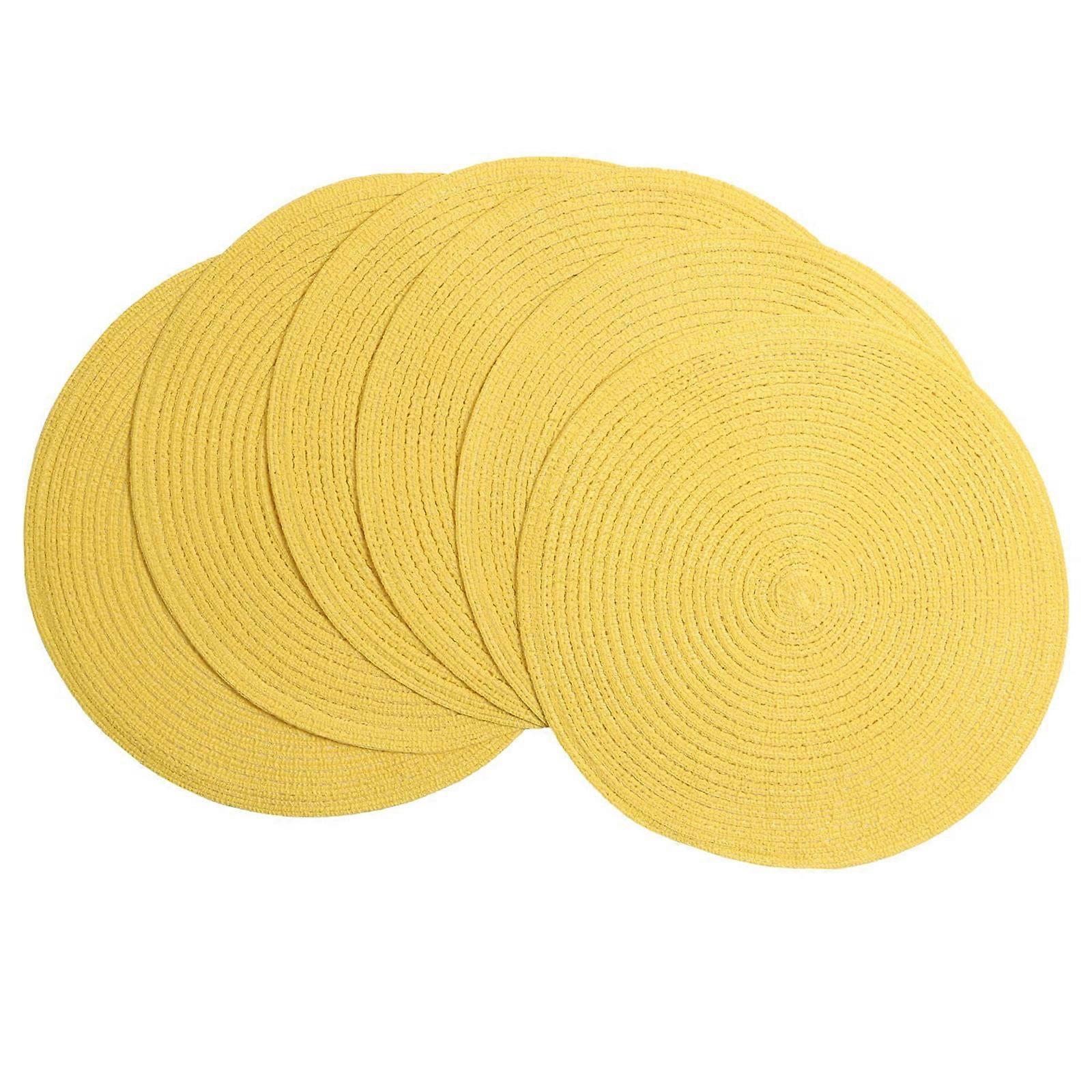 WRXMIJNHGSA Clearance,Coolmade Round Woven Placemats Set Of 6 Dining Tables