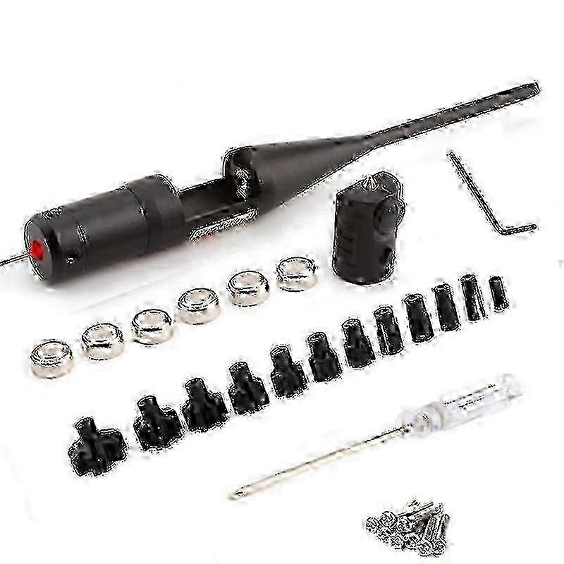 25-26 Laser Calibrator Aluminum Alloy Calibrator Turn-Free Laser Calibrator Adjustable Adapter Suit With 12 Adjustable Adapters Red Light