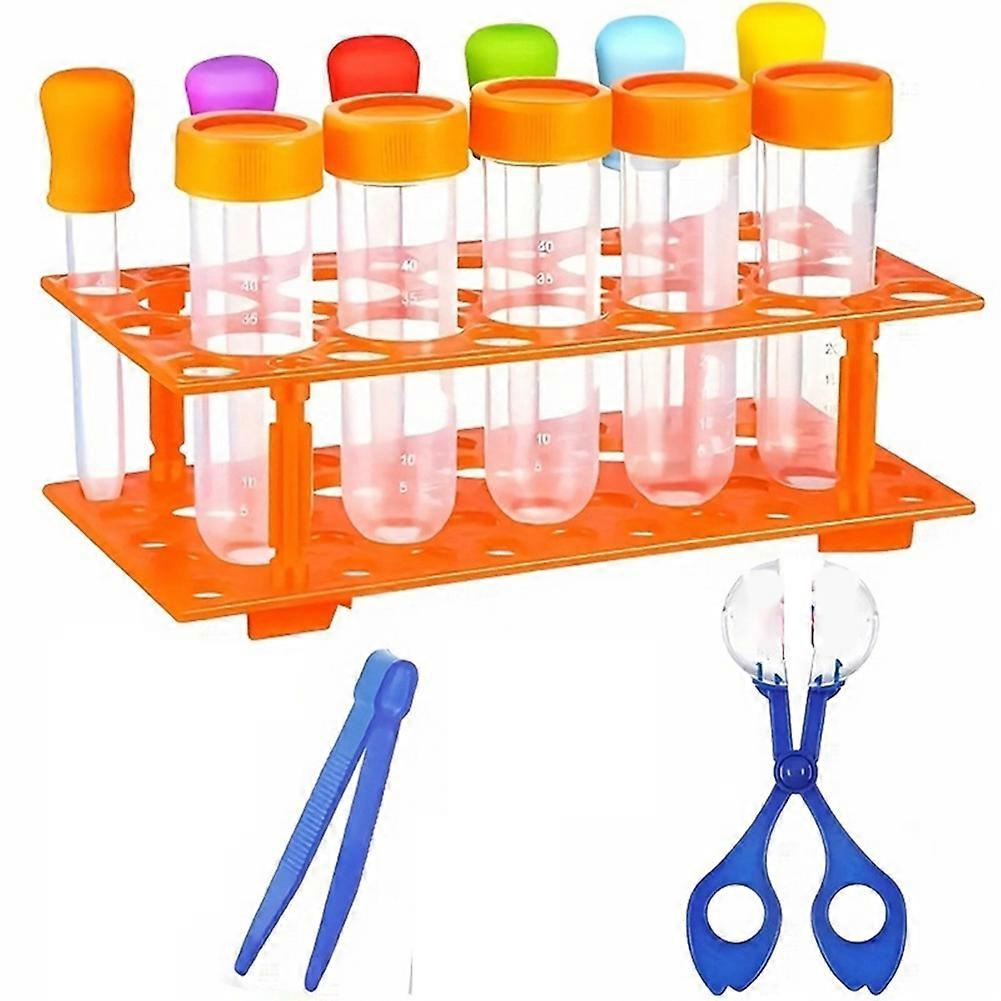 Sports Skill Development Tool Kit, Including Extra Large Test Tubes, Colored Silicone Droppers, Orange Storage Boxes