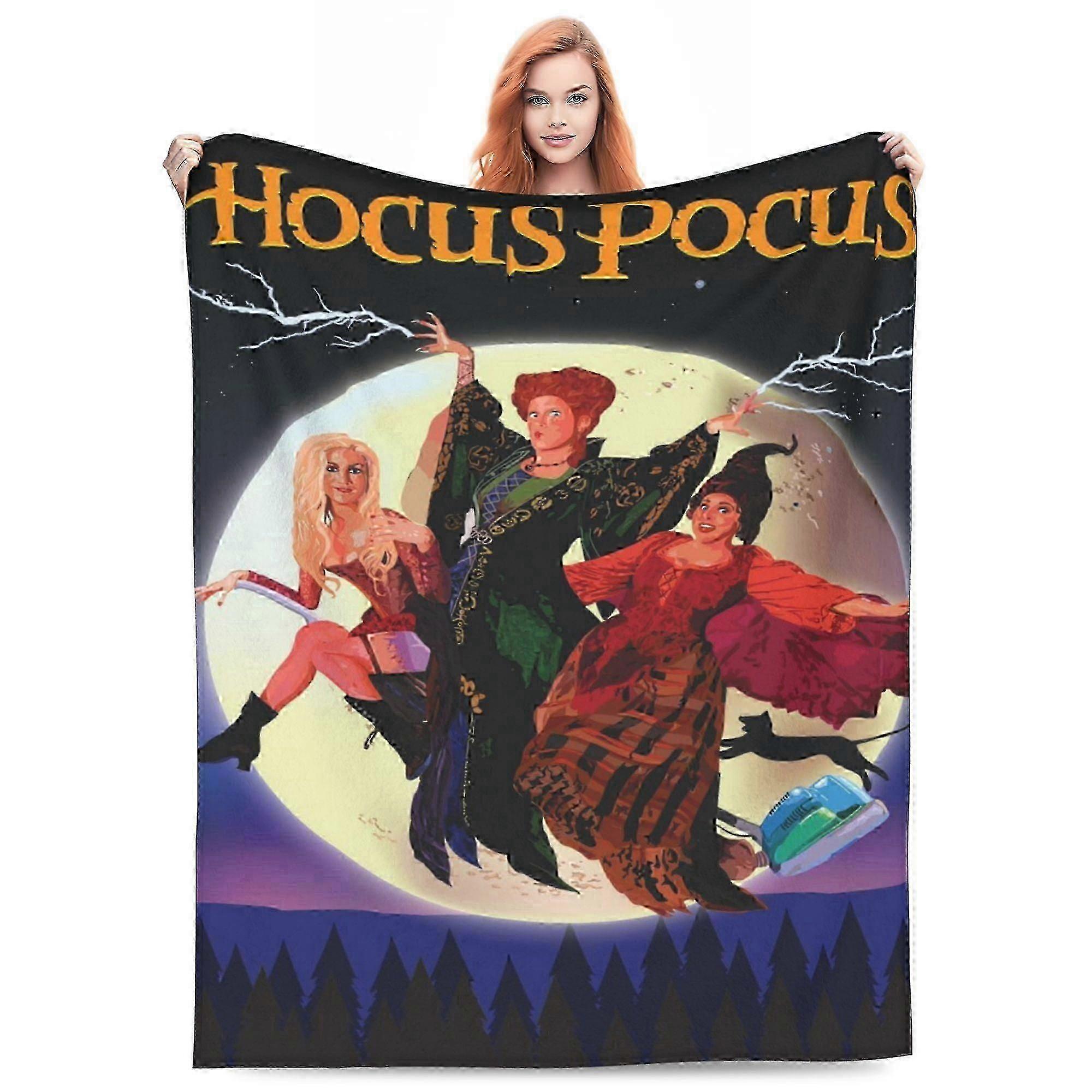 Blanket Hocus Pocus Throw Blanket, Ultra Soft Cozy Luxury Fleece Blanket For Couch Bed Sofa, Lightweight Warm Fuzzy Plush Blankets Bedding For All Sea