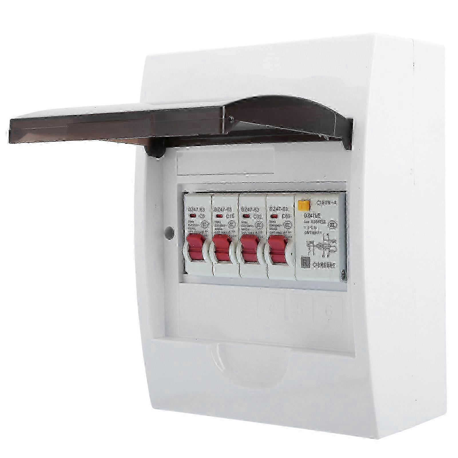 25-26 3 Way Fuse Box for 63A 30mA RCD+3MCB(6A+16A+32A) Power Supply Consumer Unit 230/400V