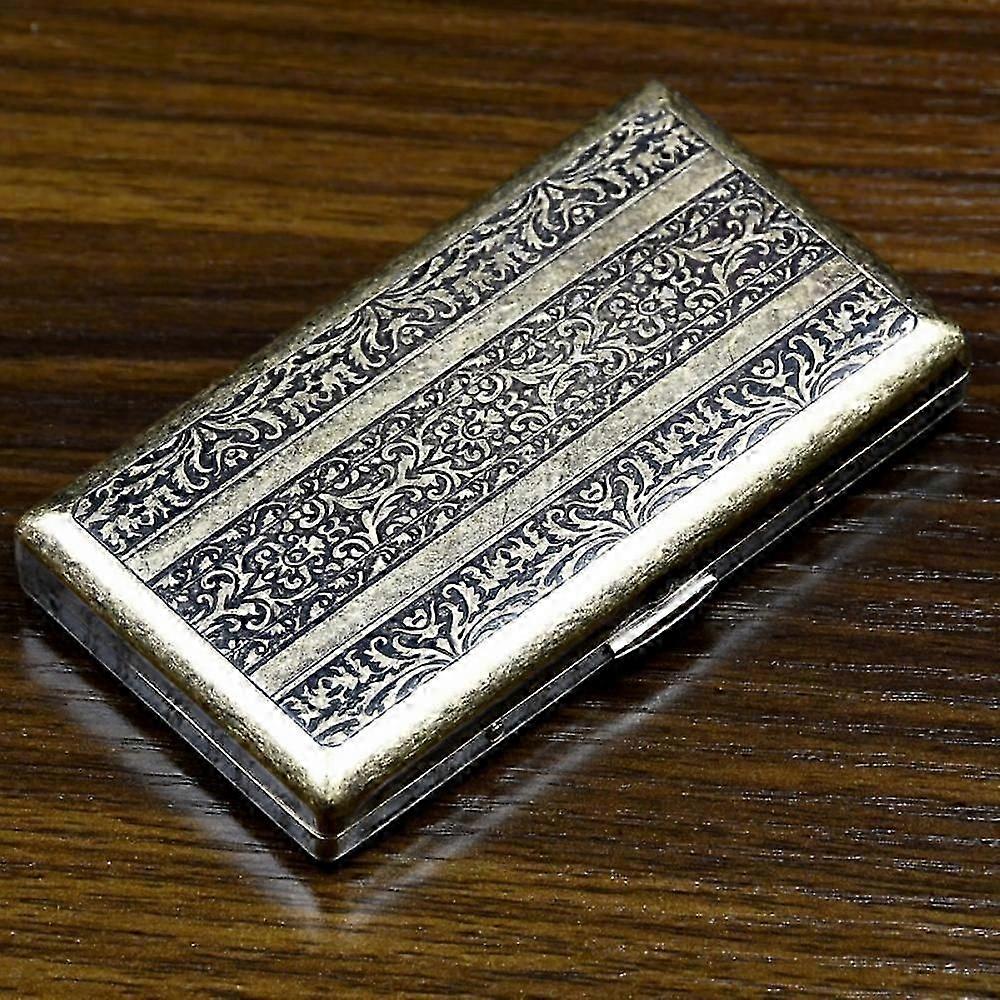 Vintage Metal Cigarette Case, Thin Cigarette Case, Can Hold 20 Cigarettes