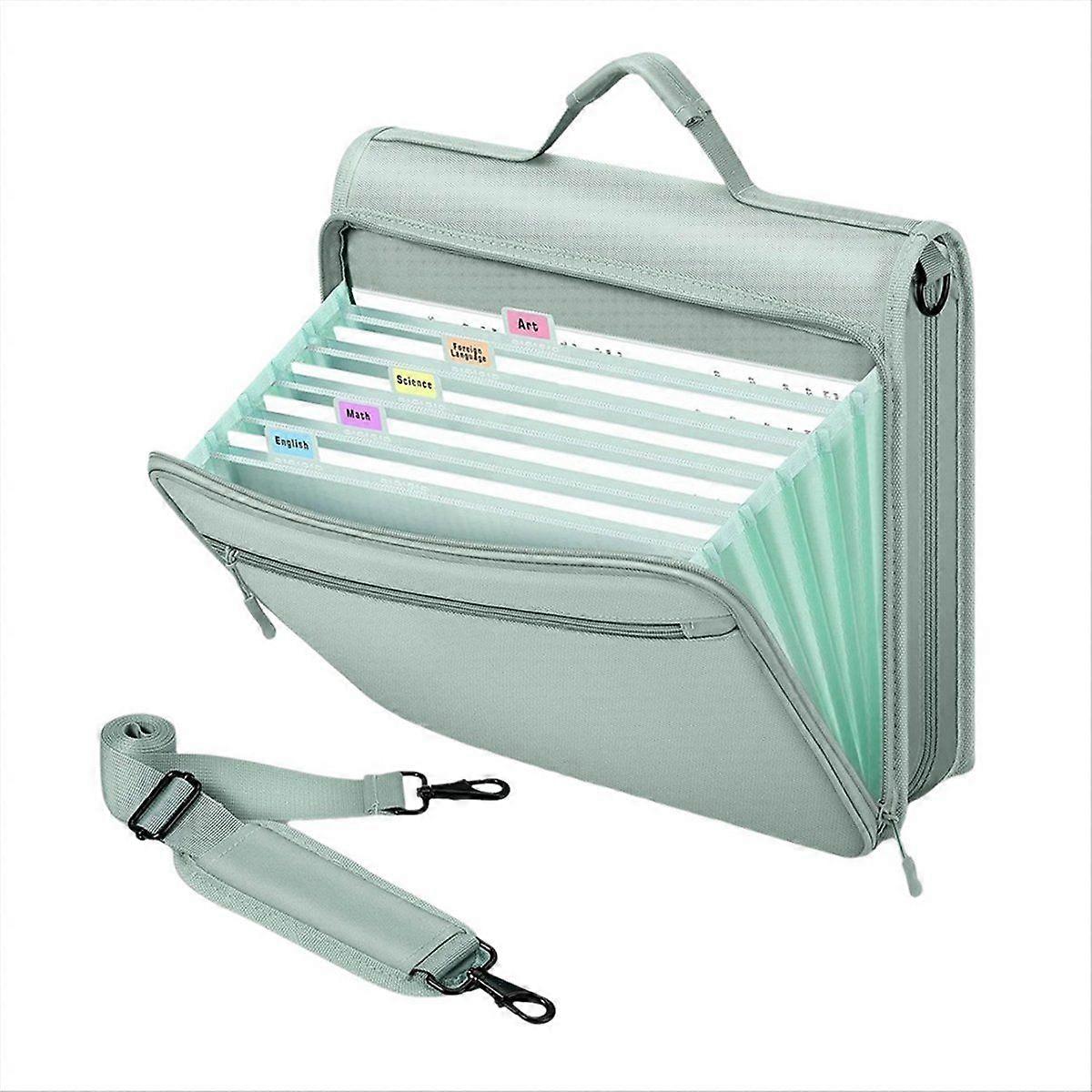 Zipper Binder, 2 Inch 3 Ring Binder with Multi-Pocket, 500 Sheet Capacity 5 Tab Expanding File Fold