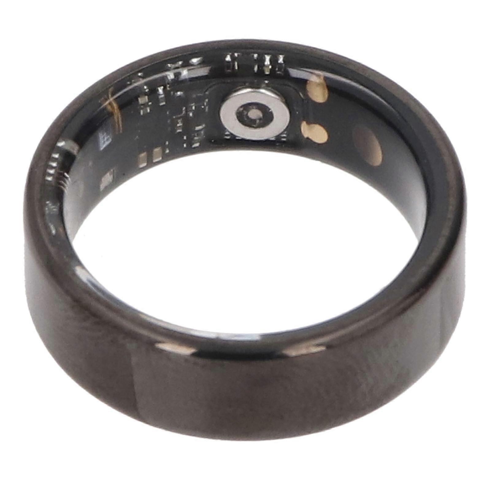 Smart Ring IP68 Water Resistant Multiple Sport Modes Step Counter Calorie Tracking Fitness Tracker Ring for Sports Black 7 Size: Inner Diameter: 17.3