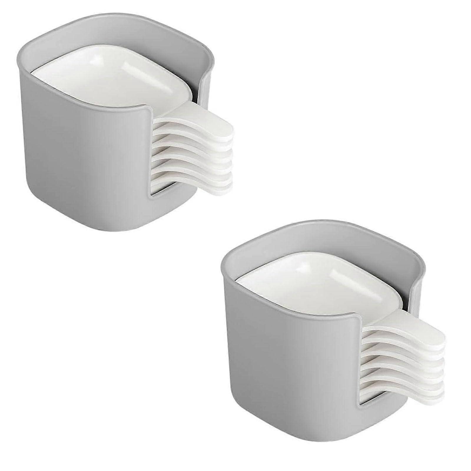 Plastic Dipping Dish With Storage Box  6Piece Set, Handles, Sauce Bowls, Sampling Tray (2 Pieces)