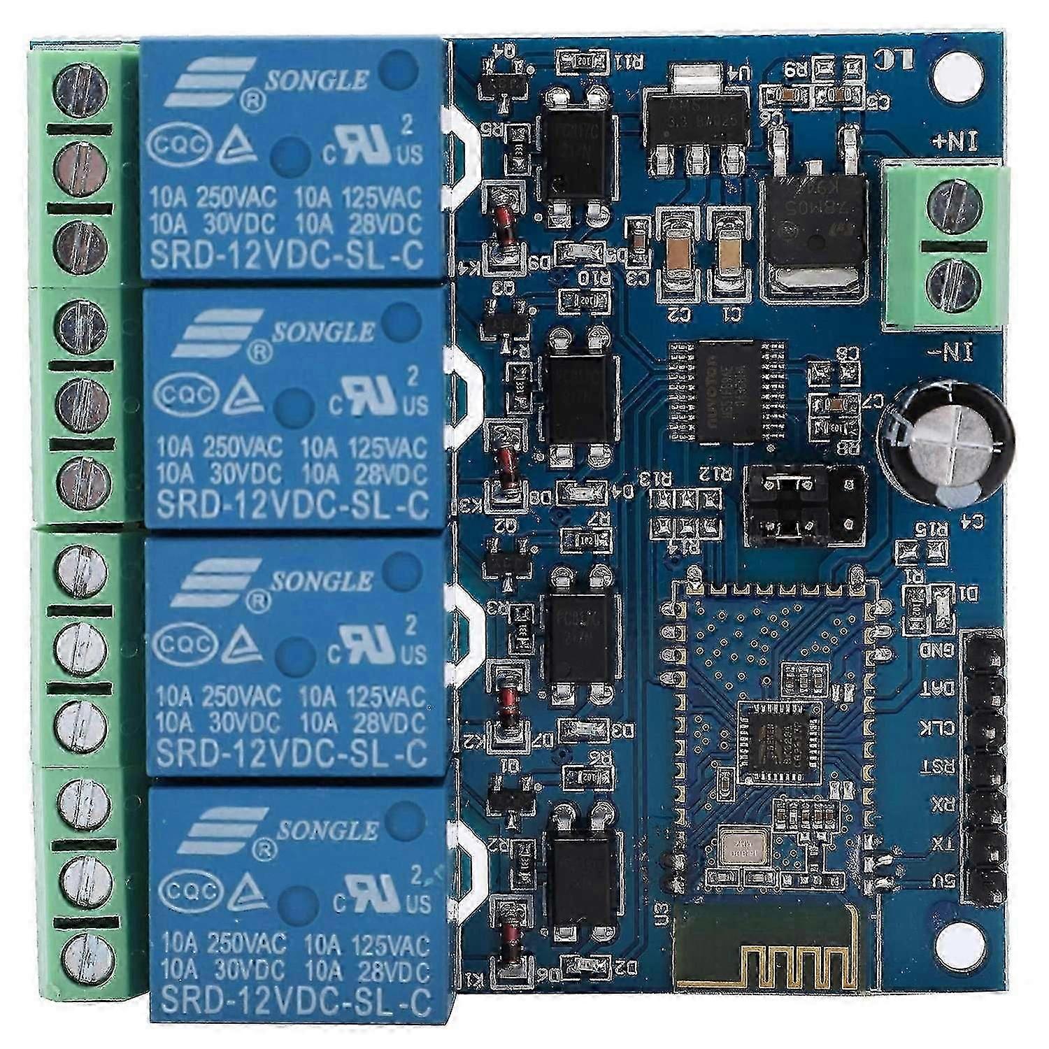 12V 4 Channel Bluetooth Relay Smart Module Mobile Phone APP Remote Control for Android