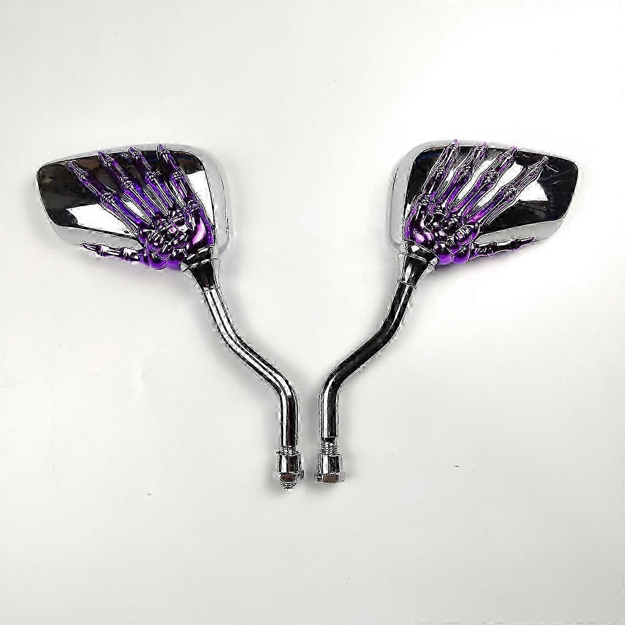 Retrovisor de motocicleta compatible con la UE - Estilo de mano esqueleto cromado