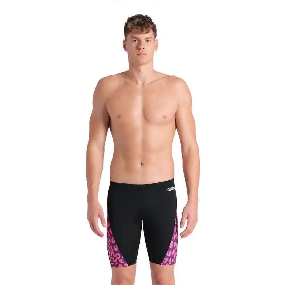 Arena Leopard Printed Schwimmhose Schwimmhose - Schwarz/Fuchsia Multi