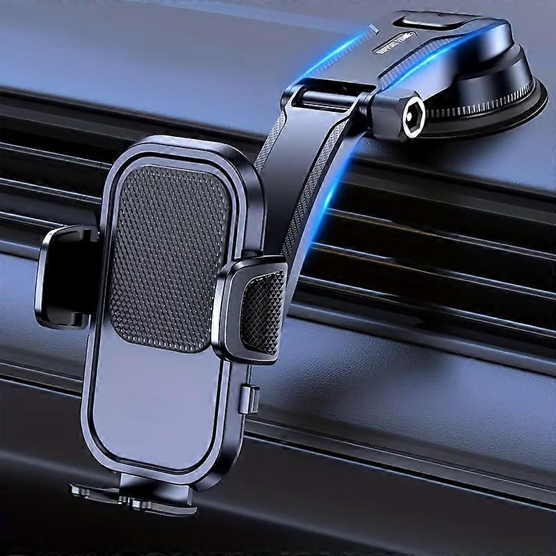 Car Phone Holder Mount for Dashboard, Rotatable & Retractable, Foldable Design, Compatible with Most Phones