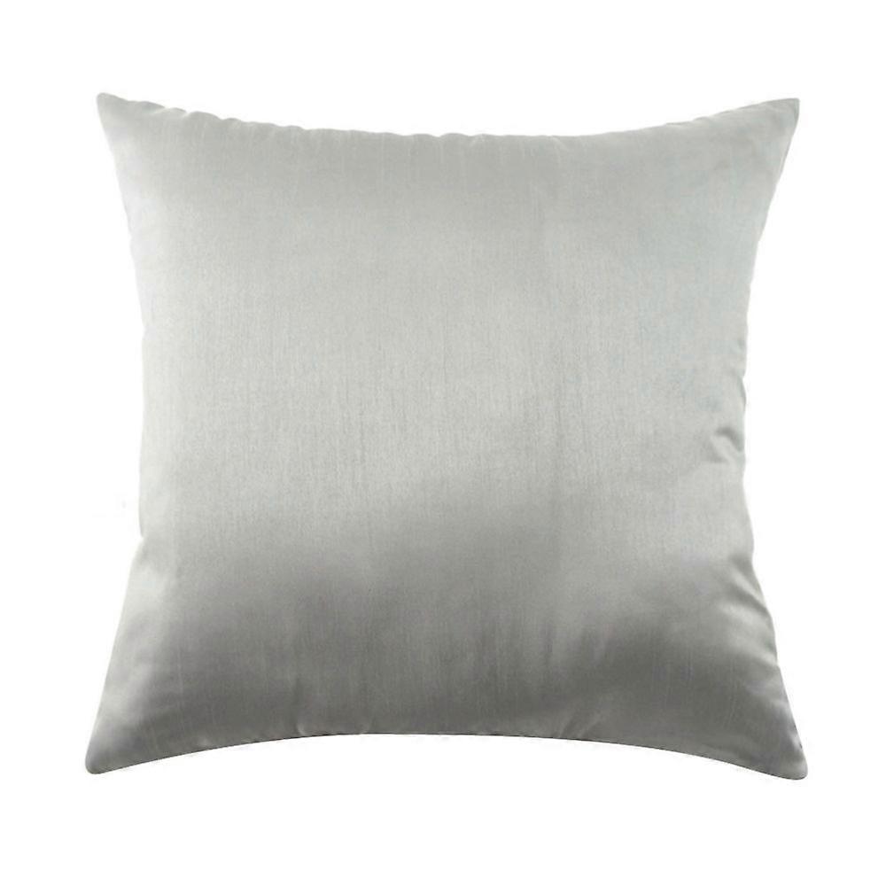Solid Color Super Soft Comfortable Velvet Sofa Pillow Cover Sliver Gray