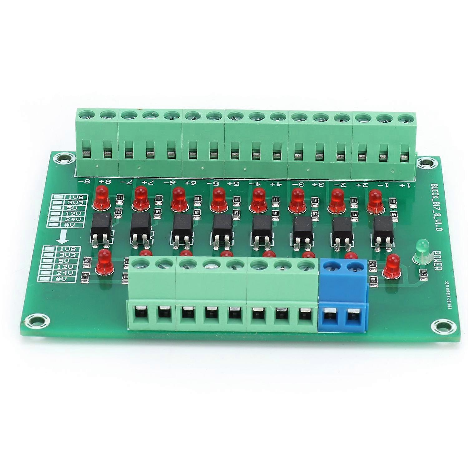 Optical Isolation Module Limit Switching Frequency 20KHZ 12V to 3.3V 8 Channel Optocoupler PLC Signa