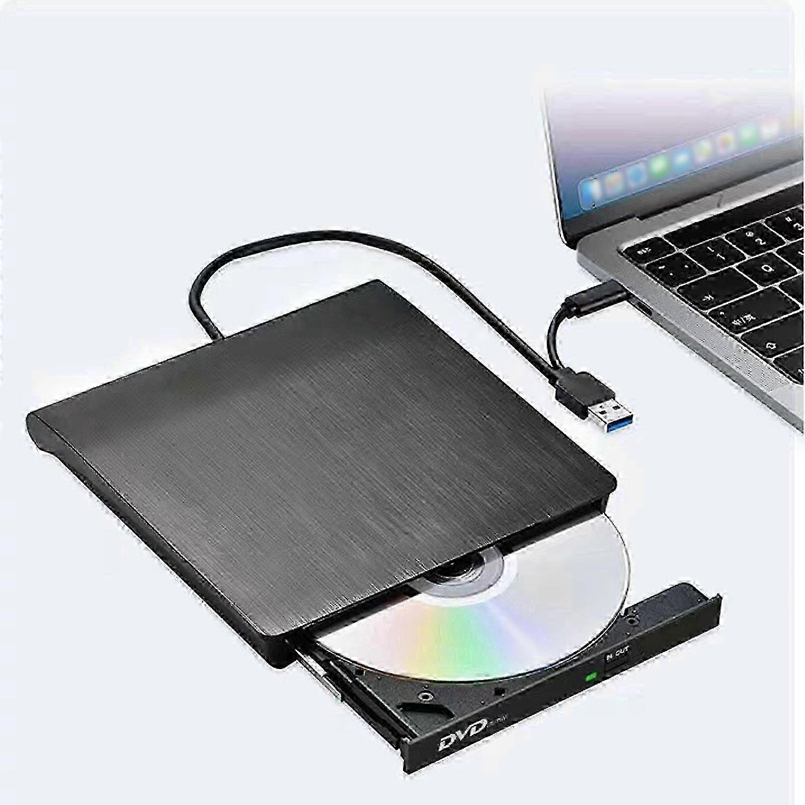 External Optical Drive USB 3.0 Type-C Portable CD DVD RW Burner for Windows