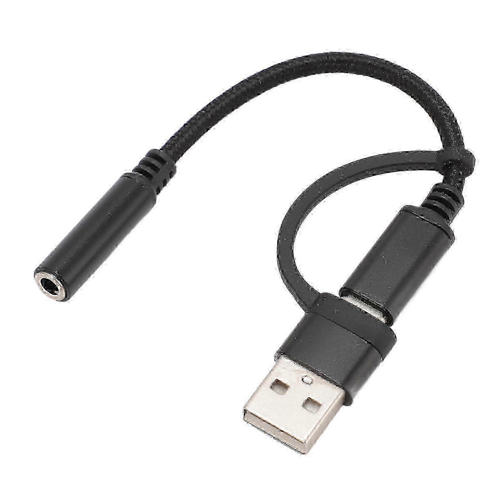 USB C Digital Audio Adapter for 3.5mm Headphones with Noise Cancellation Support