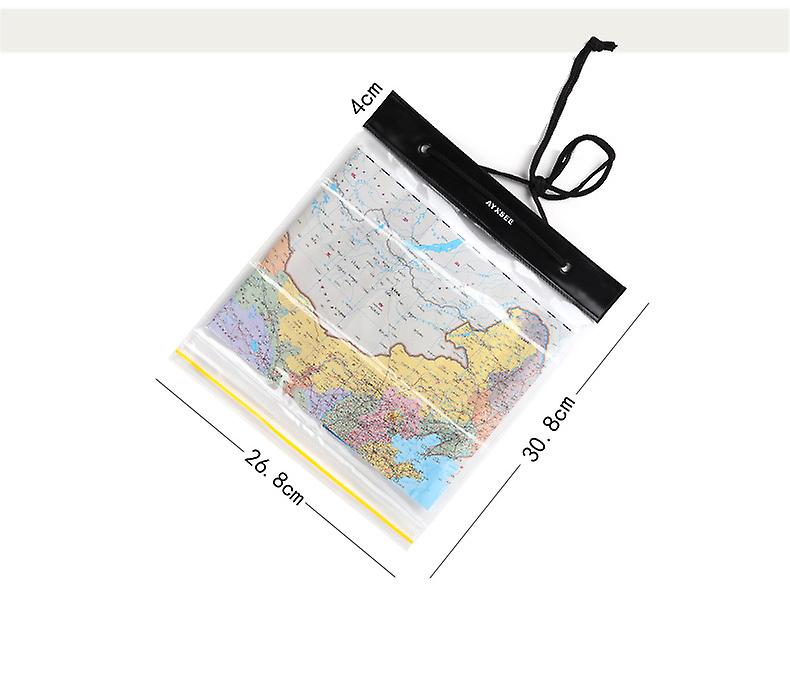 Waterproof Map Case Holder, Watertight Map Carrier, Transparent Dry Bag Protector Pouch For Camping, Hiking, Documents