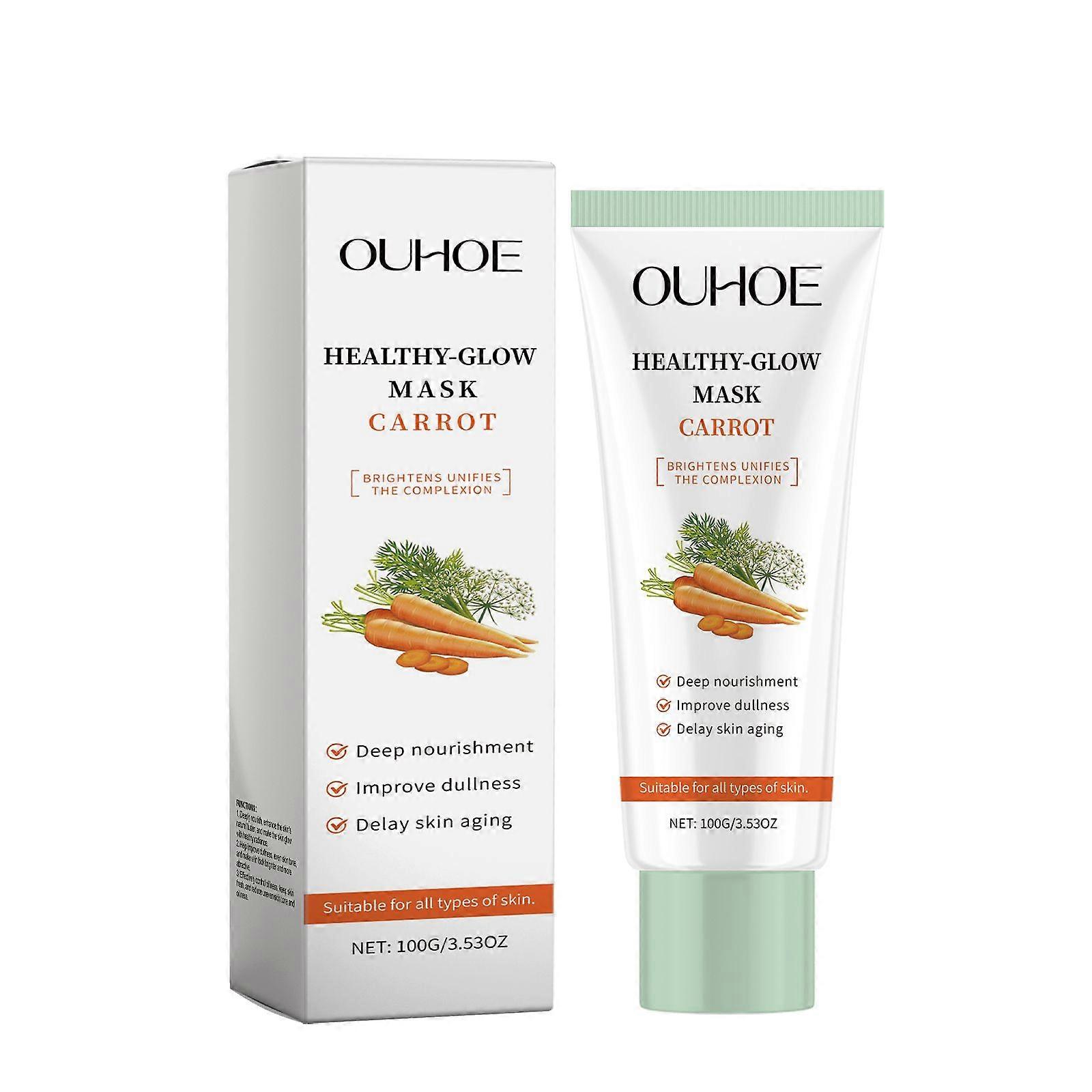 Limited time!!Ouhoe Carrot Apply Mask Gentle Nourishing Facial Skin Moisturizing Brightening Skin Care Mask