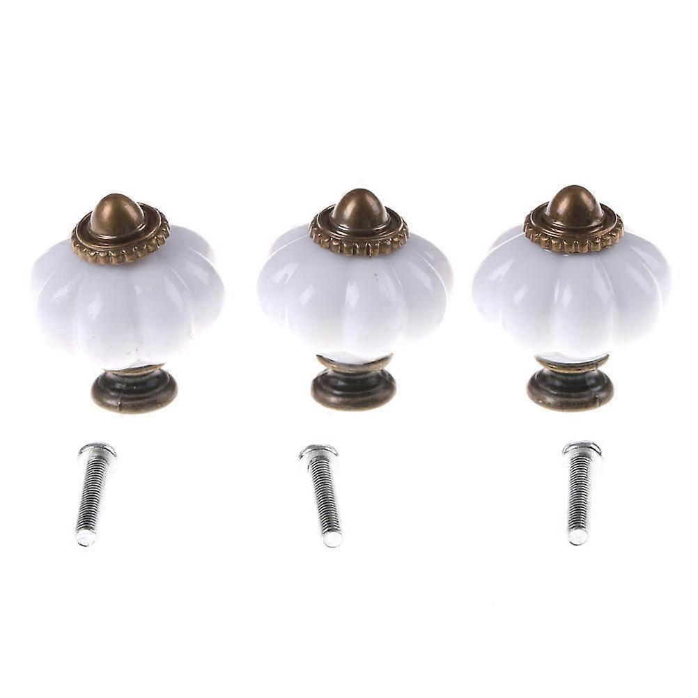 White Vintage Style Door Knobs Cabinet Drawer Cupboard Kitchen Pull Handle