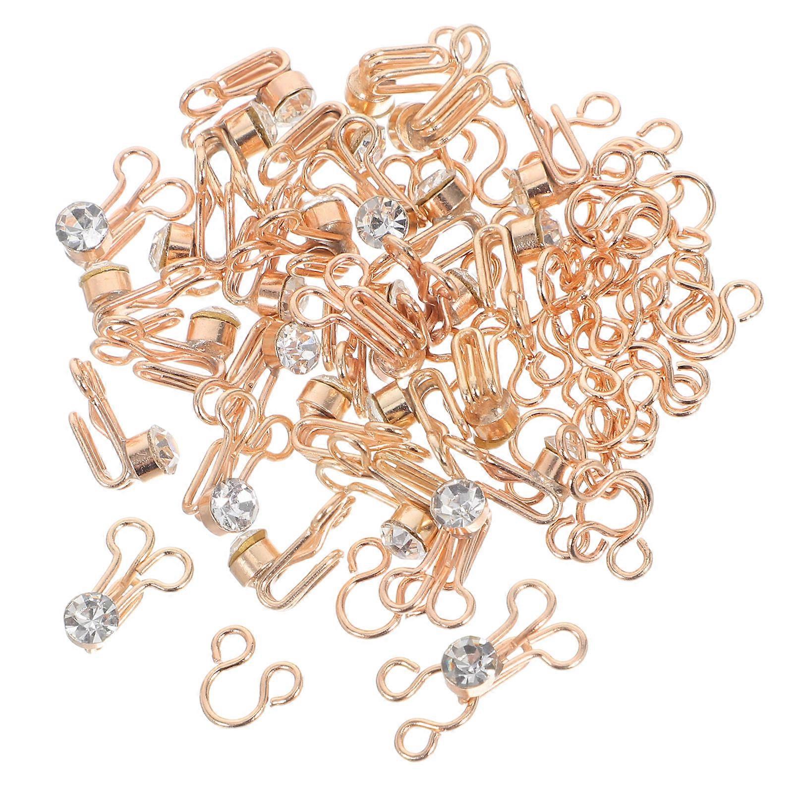 Invisible Metal Hook and Eye Closures for Sewing Clothes 30Sets