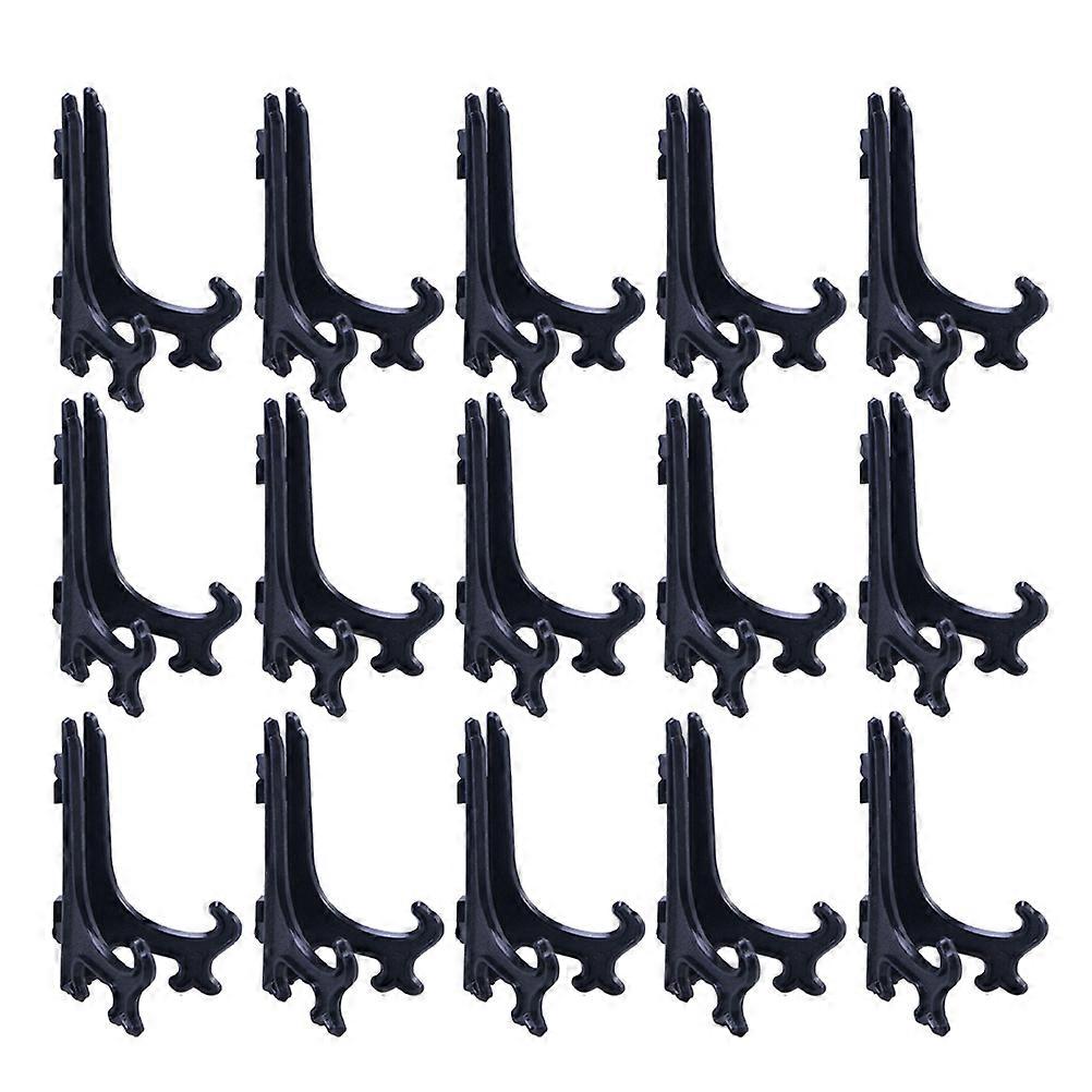 25Pcs Decorative Plate Stand for Display Plastic Plate Holder Black Material