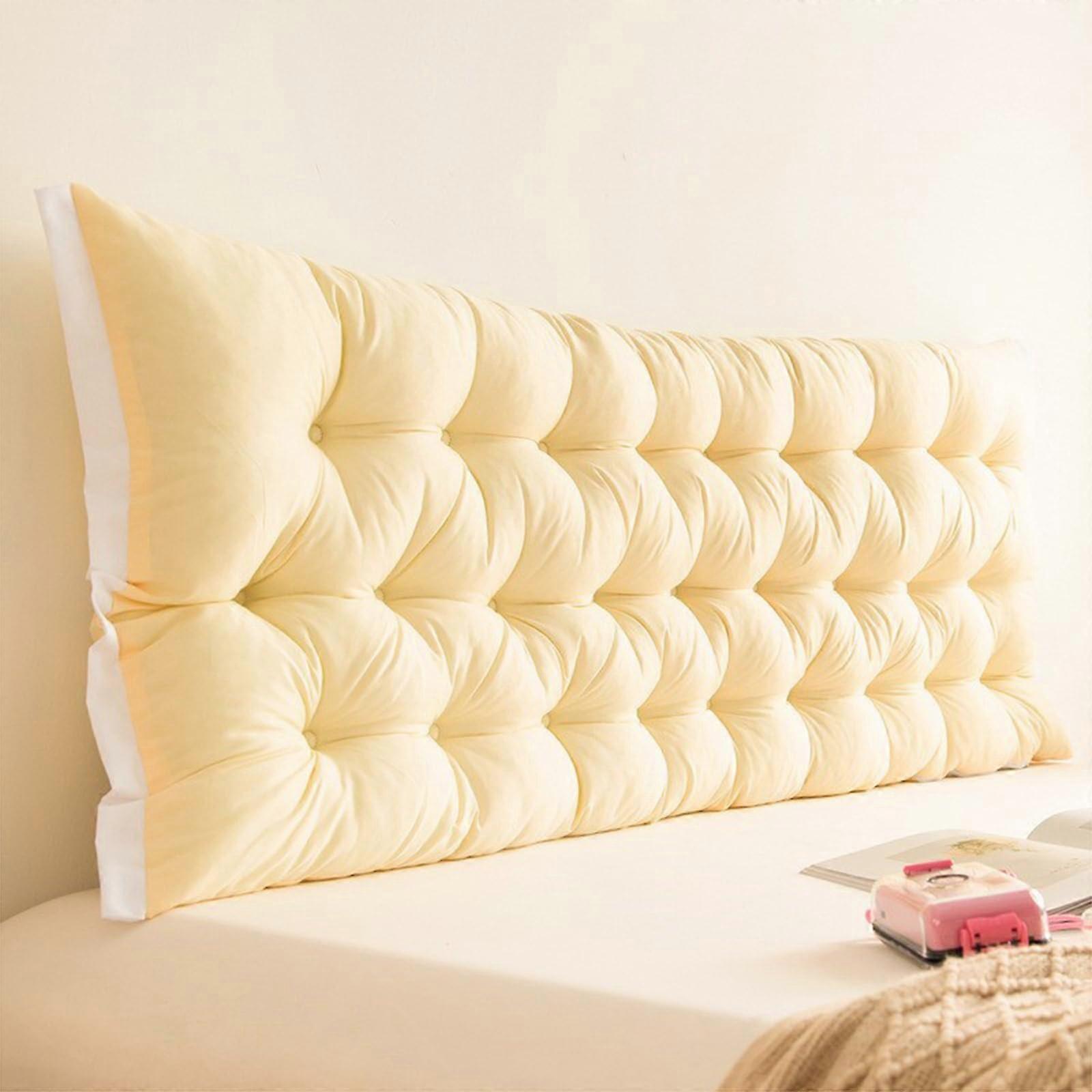 Reading Pillow for Bed or Sofa with Lumbar Support, Soft Breathable Headboard Cushion 180x50x5cm