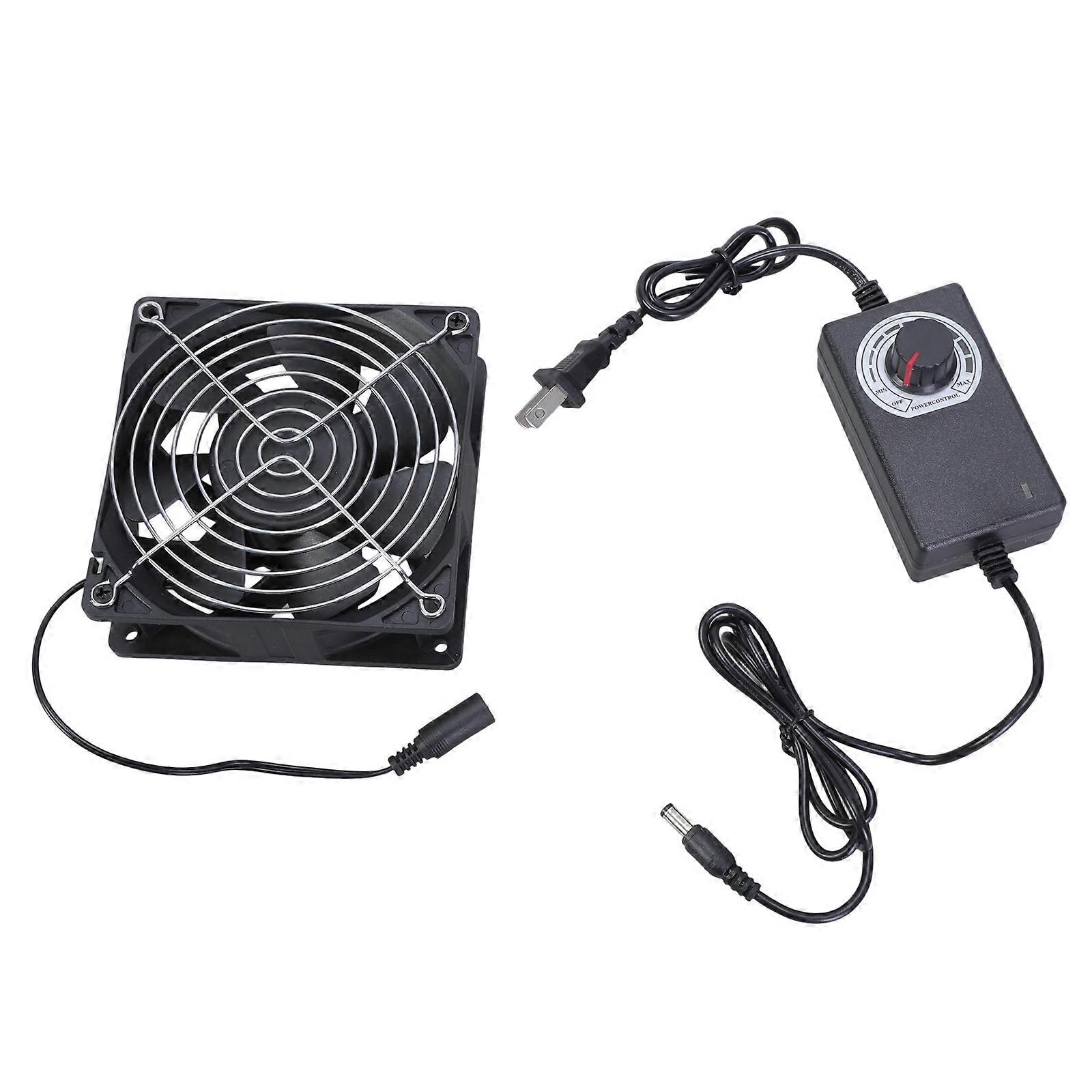 Powerful 12V 2.7A Cooling Fan With Speed Control Adapter Ideal Ventilation Fan for Various Space Exhaust Fan Multicolor