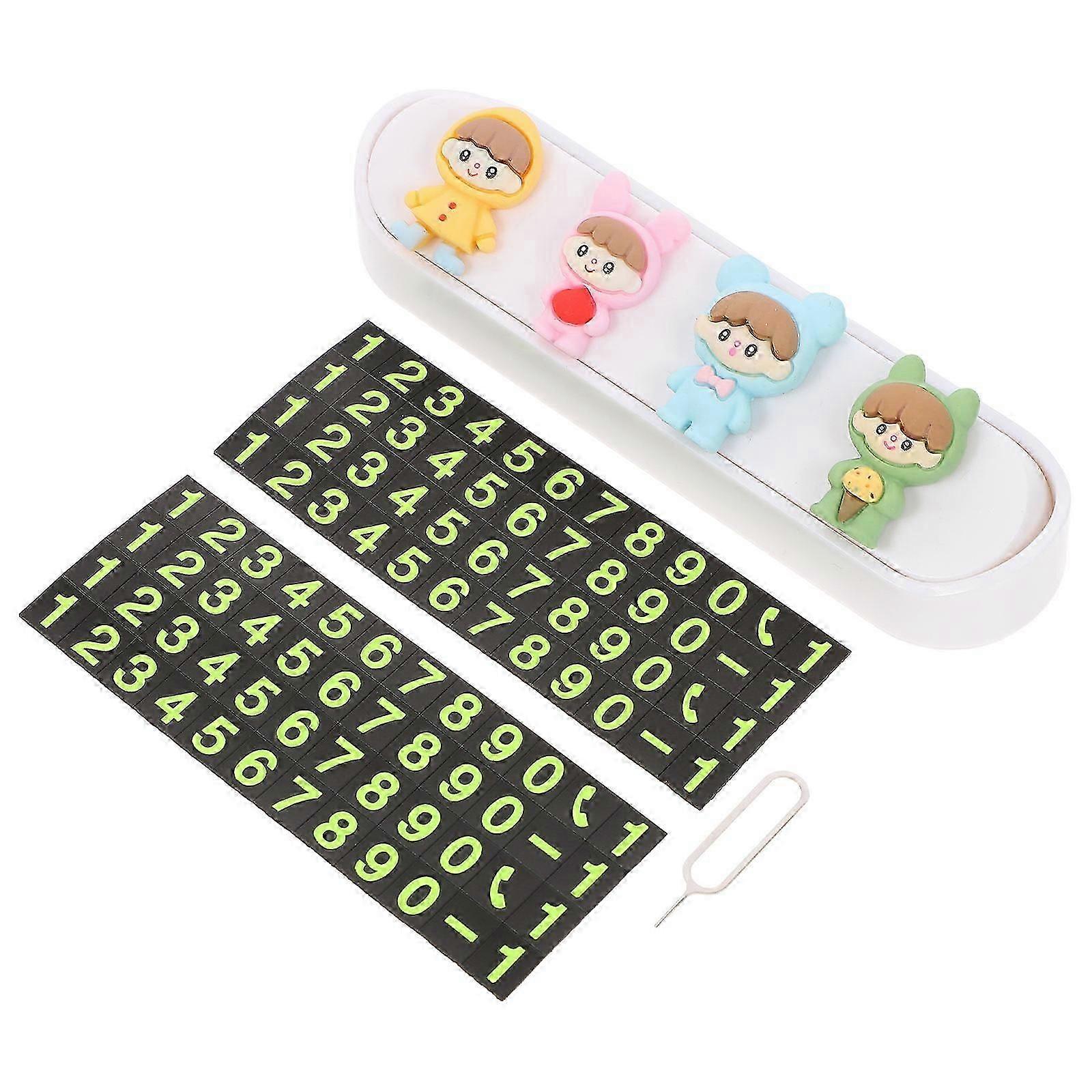 Car Ornament Temporary Parking Phone Number Design ABS Material Car Use 1Pack