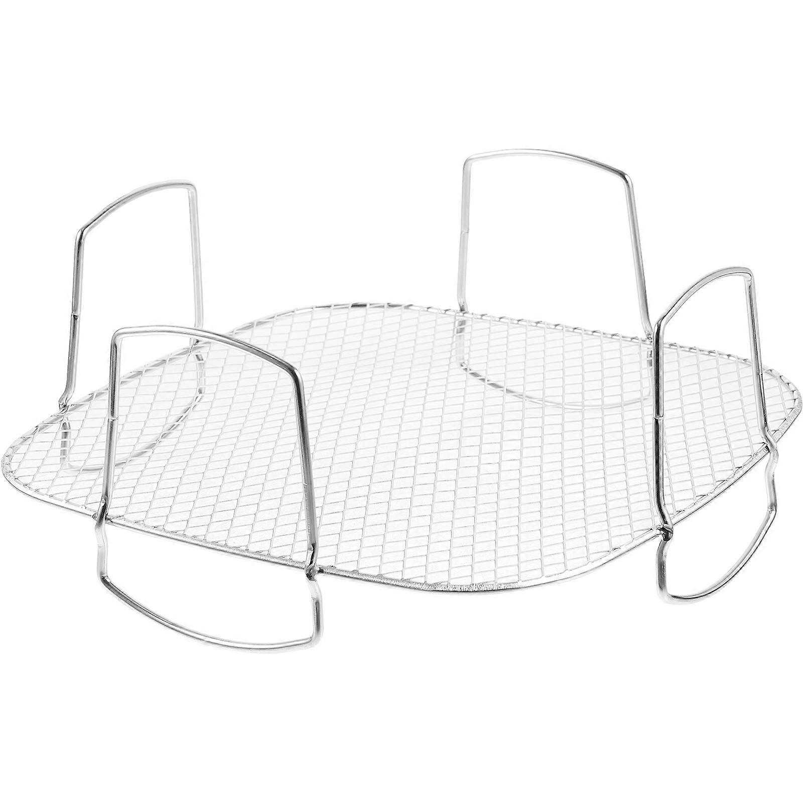 Fryer Rack Air Fryer Stainless Steel Multi-Functional Baking Steaming Frying Tool 1Set