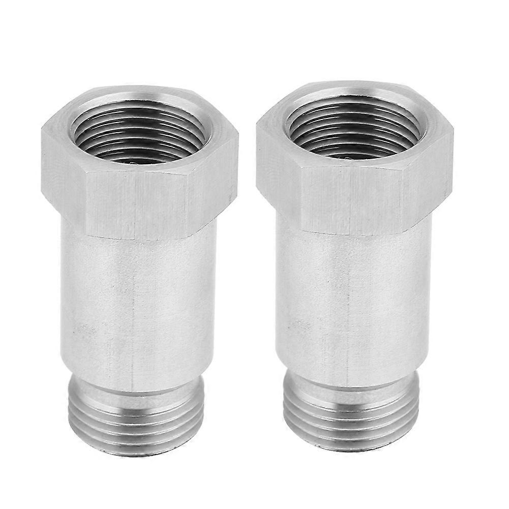 2 Pack O2 Stainless Steel Oxygen Sensor Bung Adapter Extension Extender M18-1.5 x 45mm