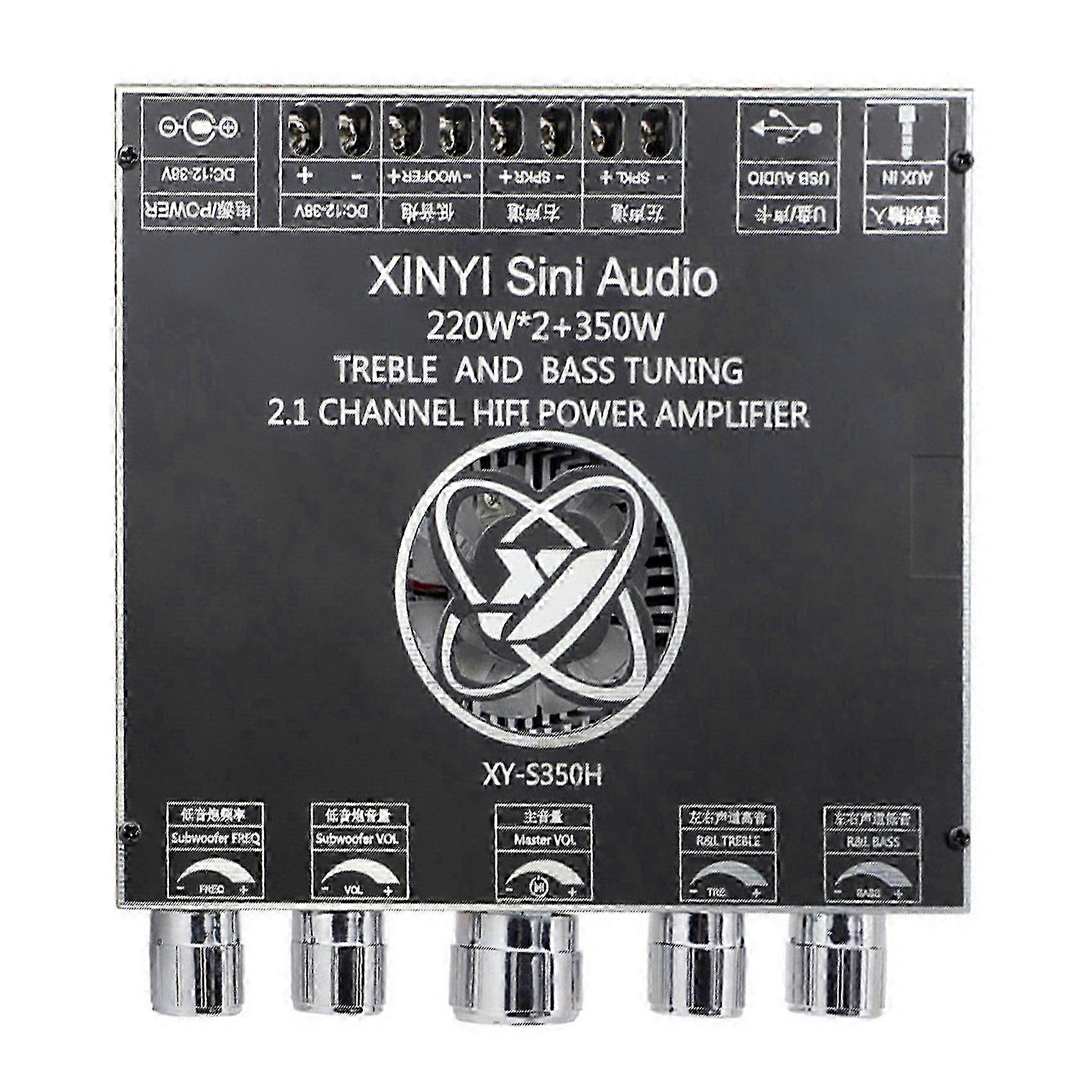 2.1-Channel TPA3251 Bluetooth Digital Amplifier Module High and Low Tone Subwoofer,220Wx2+350W Ampl