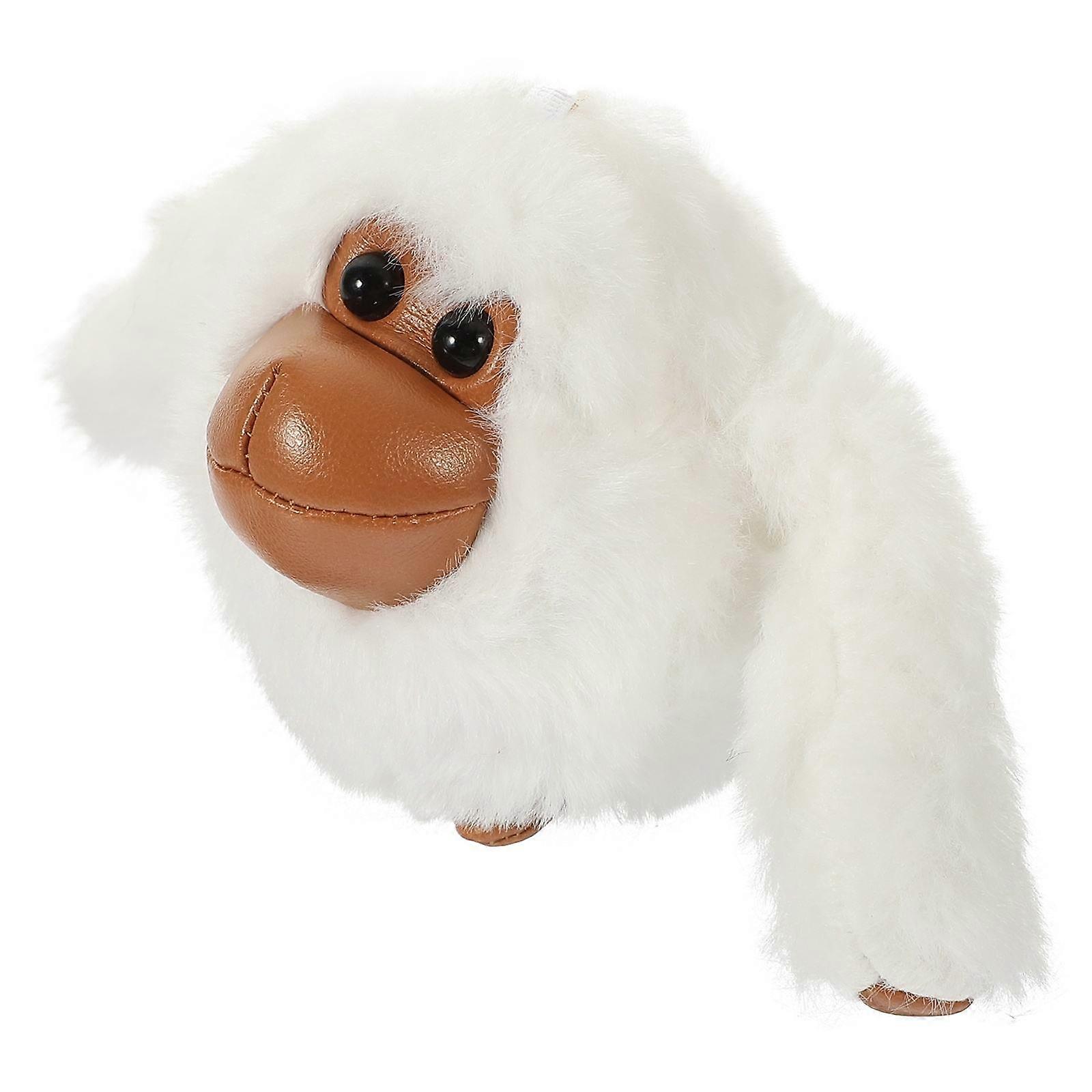 Plush Gorilla Keychain Pendant Suitable For Everyday Use And Gift Giving White Soft Material 1Pcs